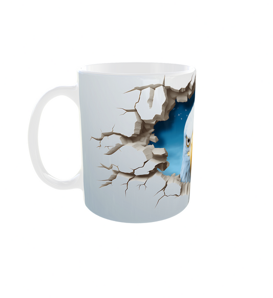 Patriotic Eagle Mug – Broken Wall Effect | 11 oz
