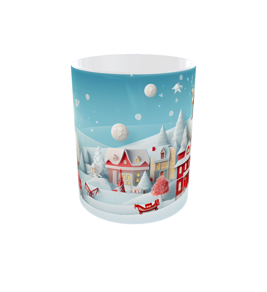 Taza Navideña – Pueblo Invernal Mágico _ 11 oz