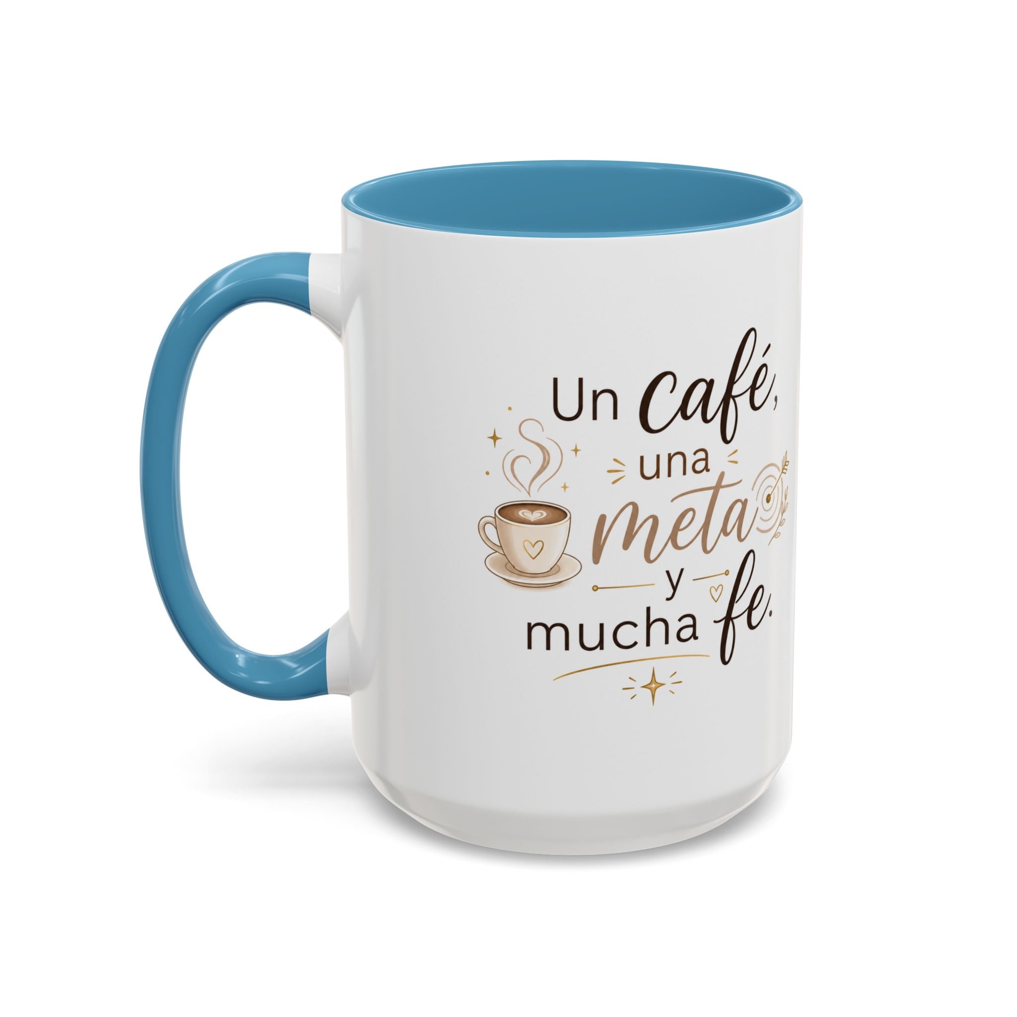 Inspirational Ceramic Mug — “A Coffee, a Goal, and a Lot of Faith,” Motivational Mug Available in 11 oz and 15 oz, Multiple Colors, Gift for Dreamers, Entrepreneurs, and Coffee Lovers, Shipping...