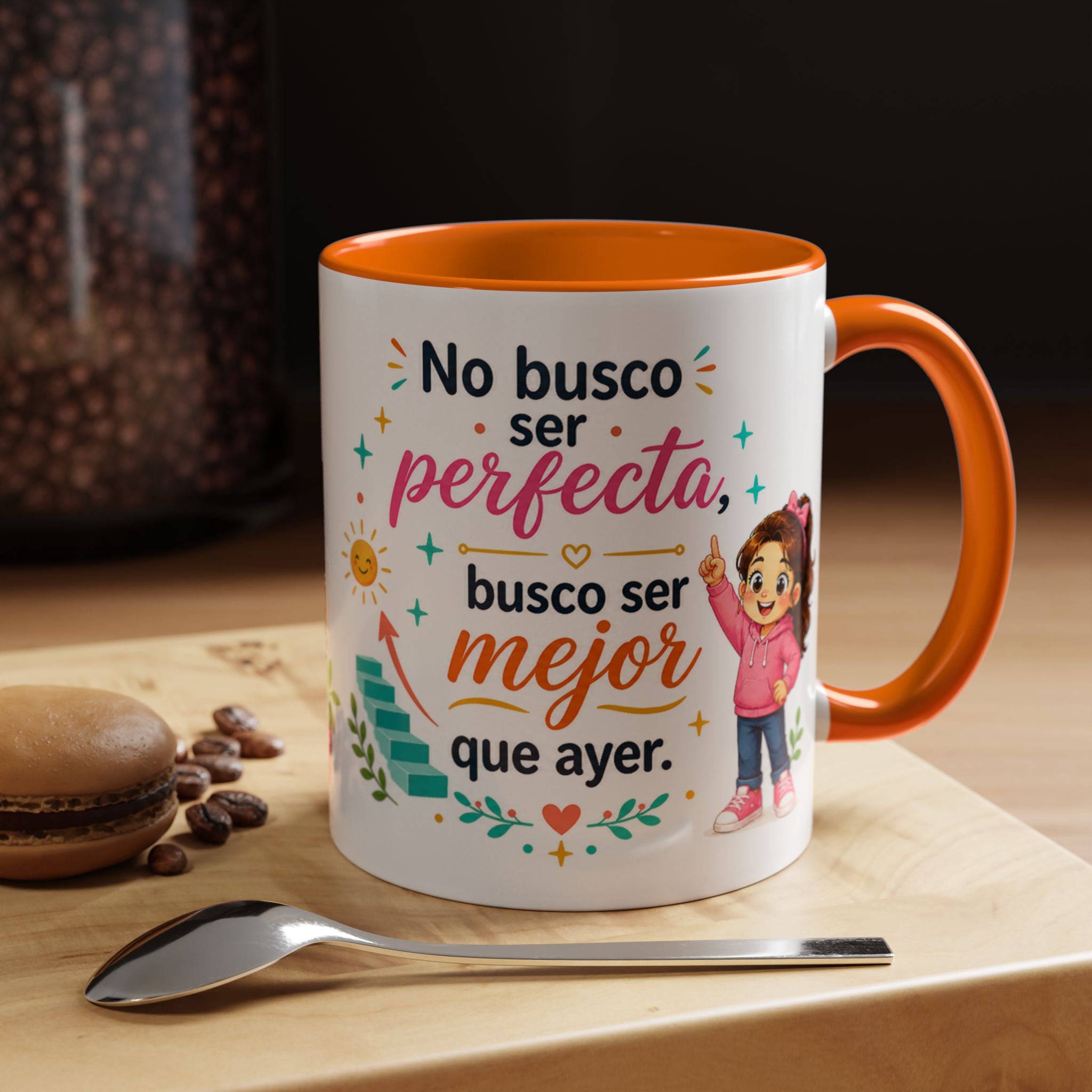 Taza de cerámica inspiradora para niñas — Taza con cita motivadora "Mejor que ayer", disponible en 11 oz y 15 oz, varios colores, regalo para mujeres y estudiantes, envío incluido