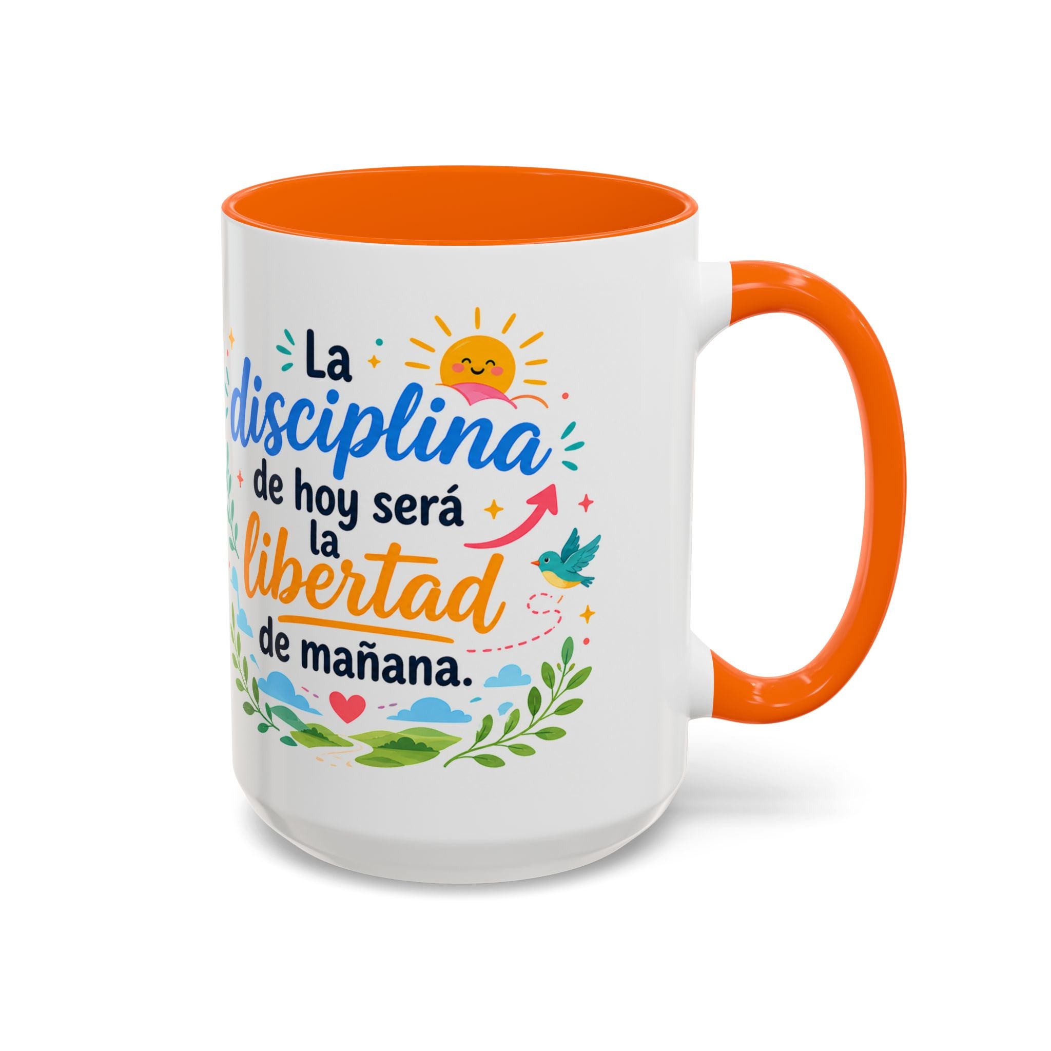 Inspirational Ceramic Mug — “The Discipline of Today Will Be the Freedom of Tomorrow,” Motivational Coffee Cup Available in 11 oz and 15 oz, Ideal Gift for Students, Teachers and Office Desks,...