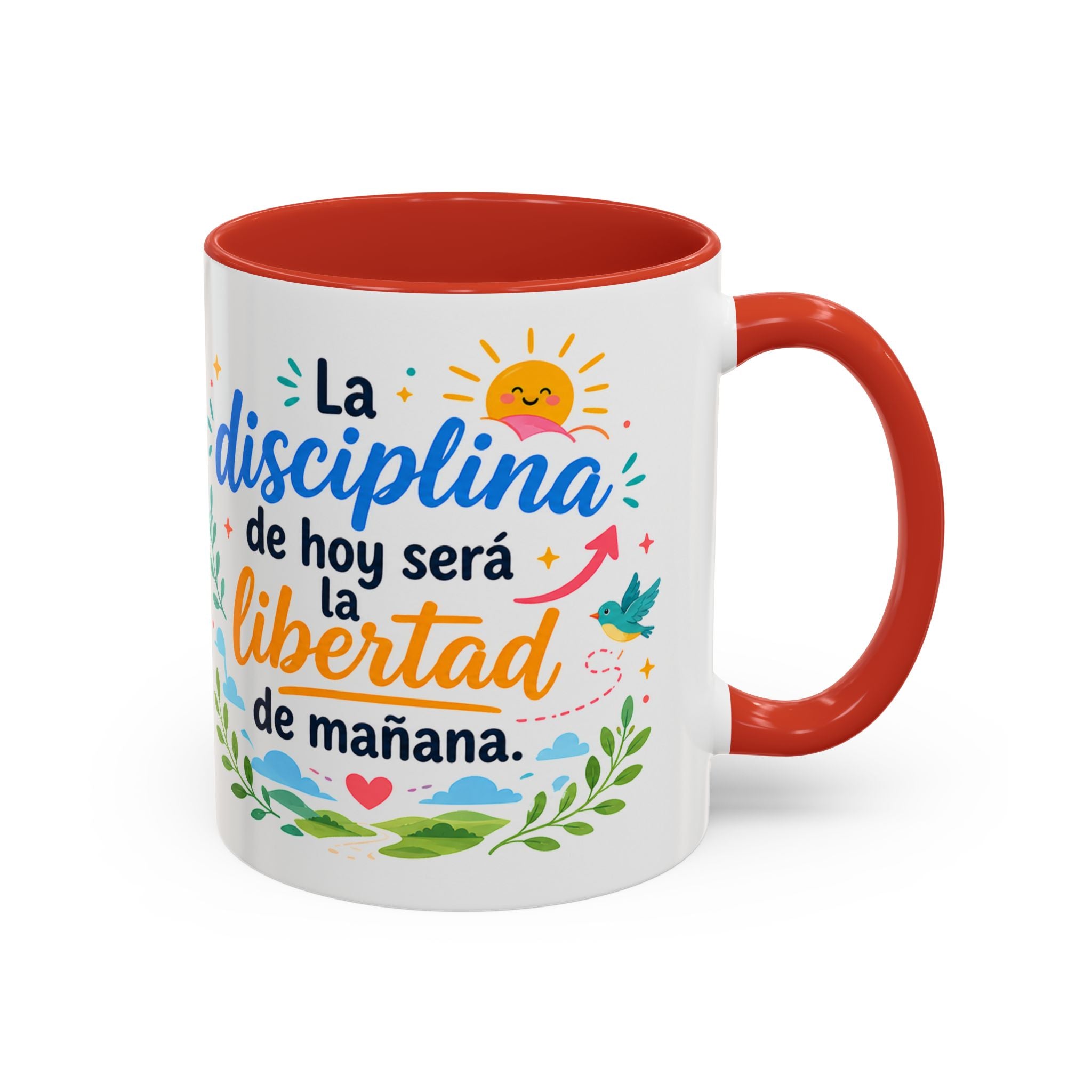 Inspirational Ceramic Mug — “The Discipline of Today Will Be the Freedom of Tomorrow,” Motivational Coffee Cup Available in 11 oz and 15 oz, Ideal Gift for Students, Teachers and Office Desks,...