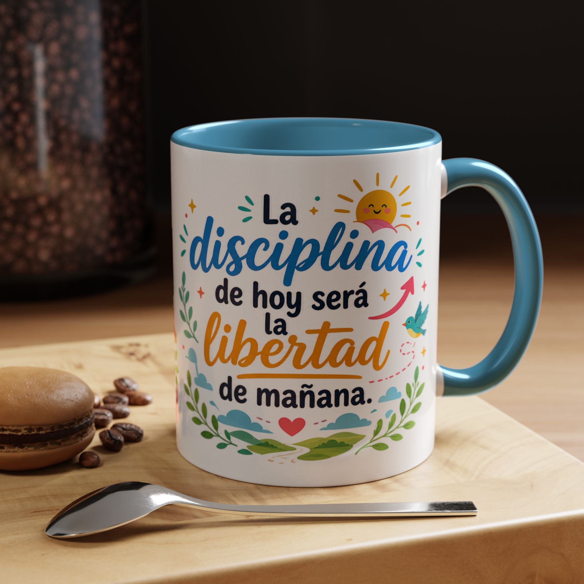 Inspirational Ceramic Mug — “The Discipline of Today Will Be the Freedom of Tomorrow,” Motivational Coffee Cup Available in 11 oz and 15 oz, Ideal Gift for Students, Teachers and Office Desks,...