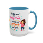 Taza de cerámica inspiradora para niñas — Taza con cita motivadora "Mejor que ayer", disponible en 11 oz y 15 oz, varios colores, regalo para mujeres y estudiantes, envío incluido