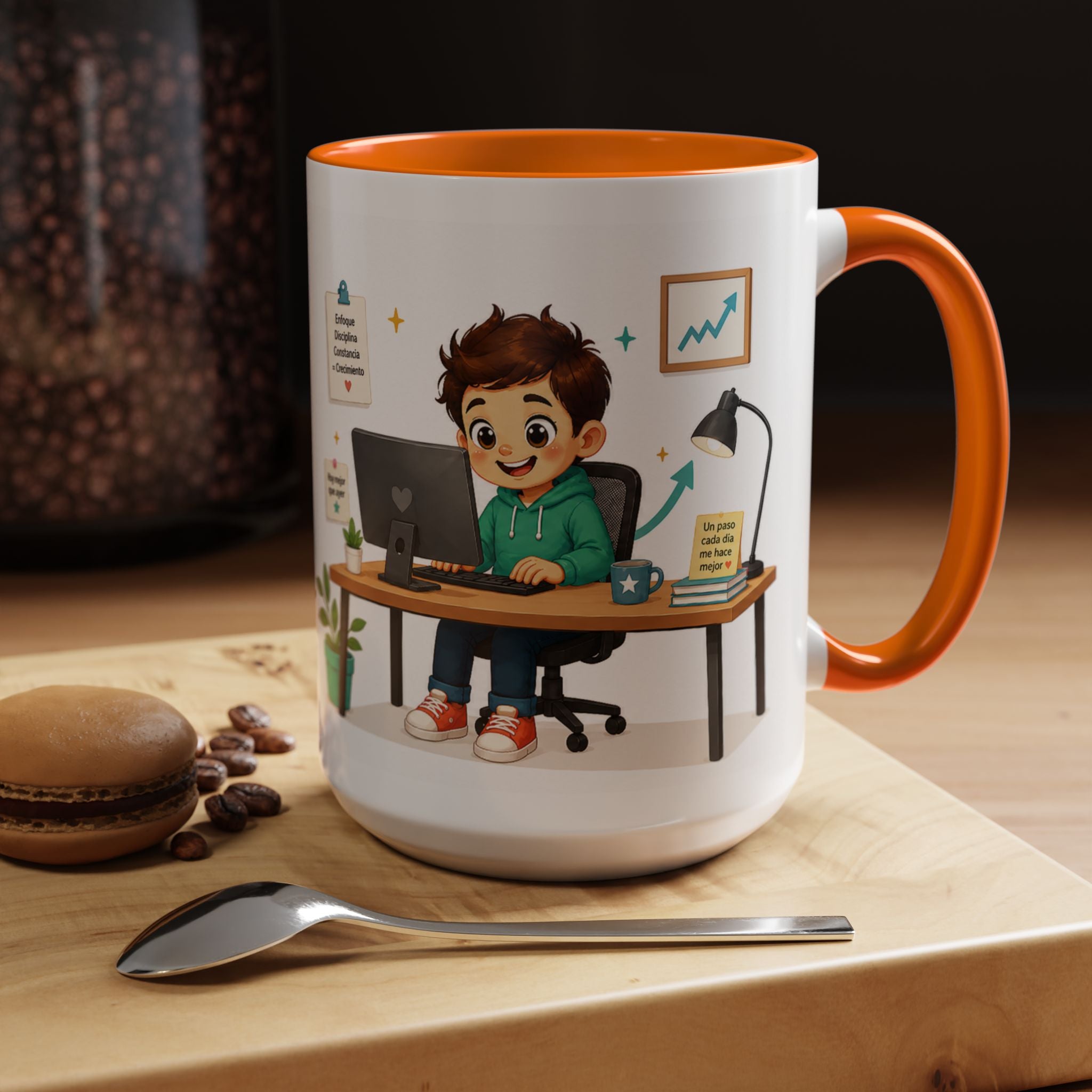Taza de cerámica inspiradora para niños — "No busco ser perfecto, busco ser mejor que ayer", taza motivacional disponible en 11 y 15 oz, varios colores, regalo para hombres, niños y...