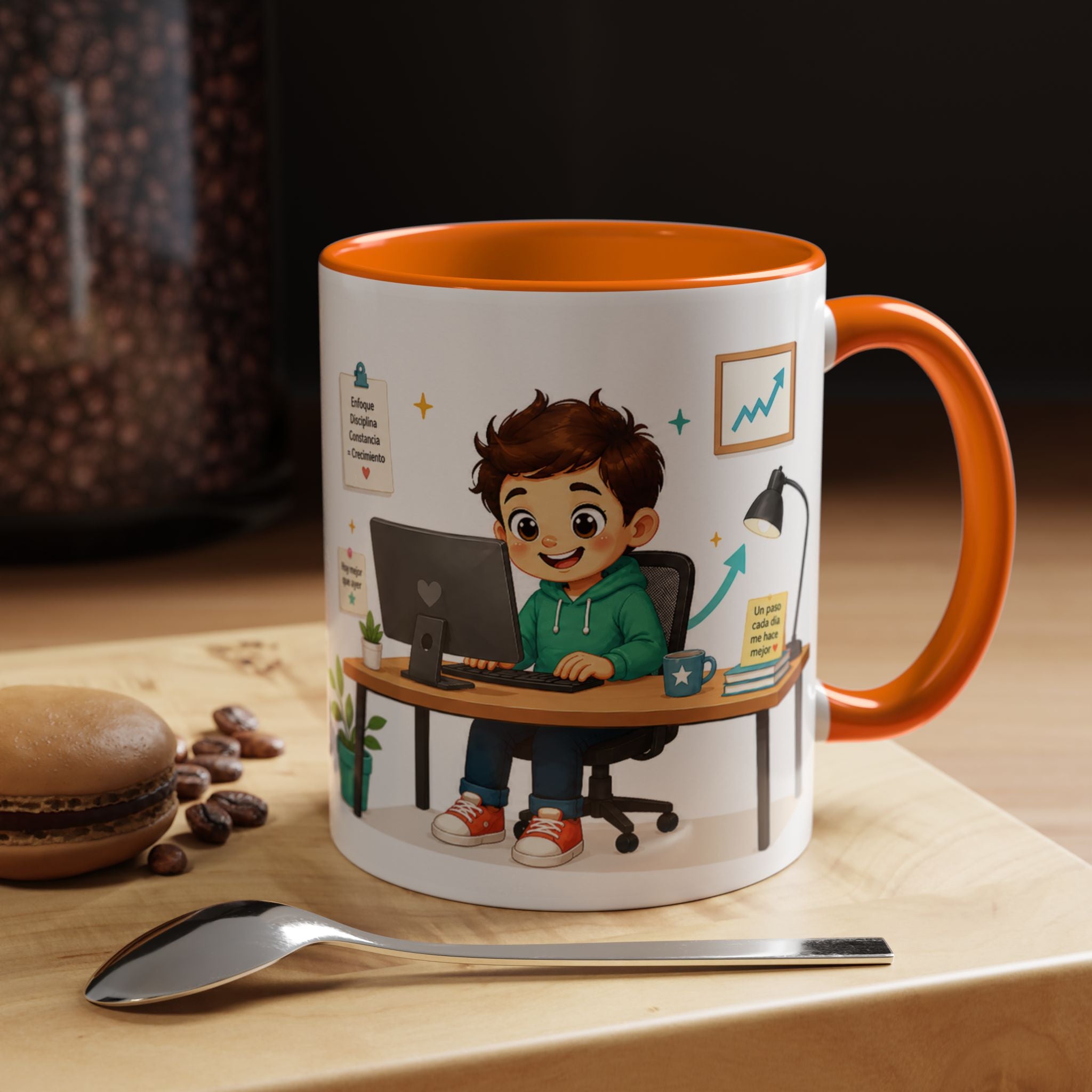 Taza de cerámica inspiradora para niños — "No busco ser perfecto, busco ser mejor que ayer", taza motivacional disponible en 11 y 15 oz, varios colores, regalo para hombres, niños y...
