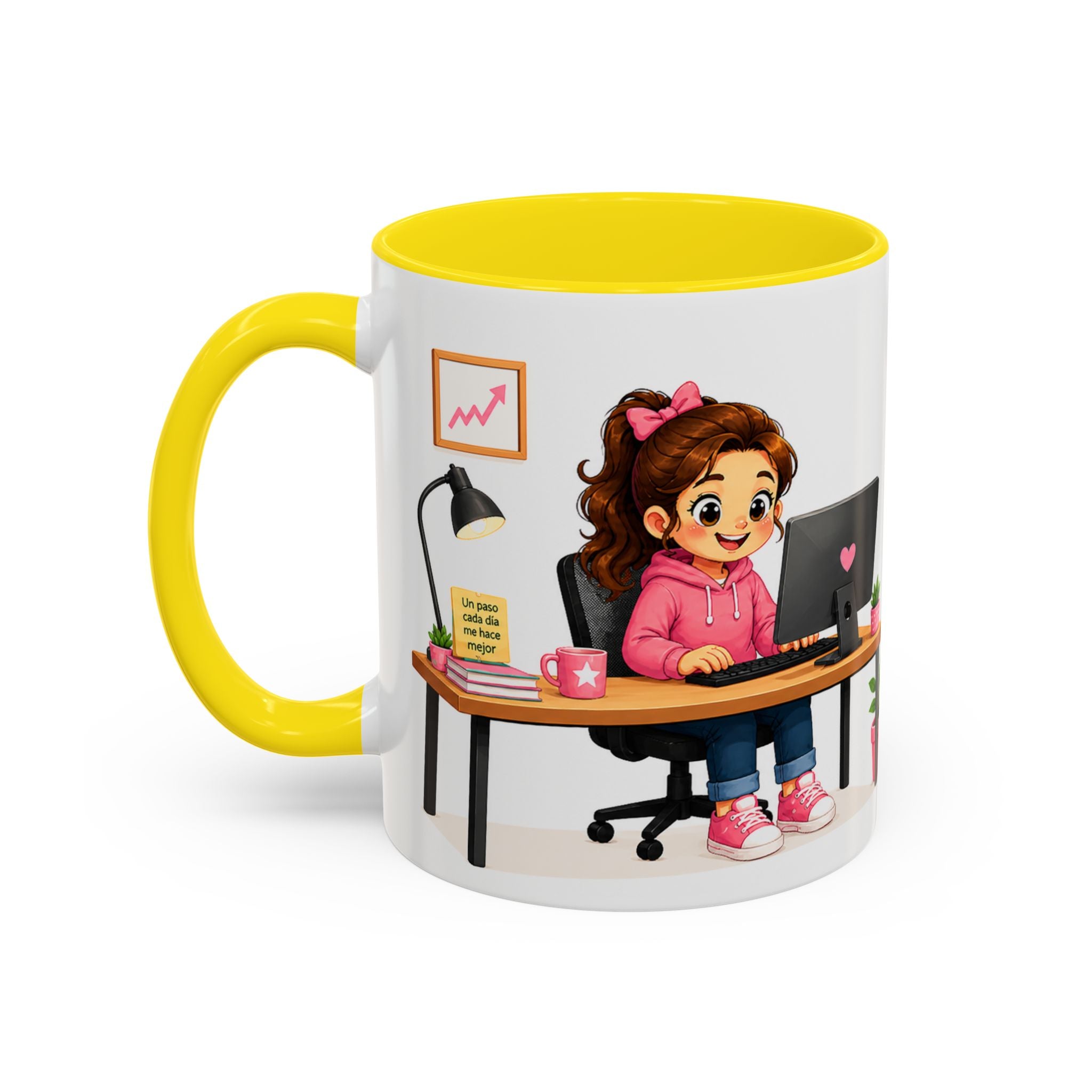 Taza de cerámica inspiradora para niñas — Taza con cita motivadora "Mejor que ayer", disponible en 11 oz y 15 oz, varios colores, regalo para mujeres y estudiantes, envío incluido