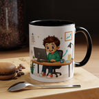 Taza de cerámica inspiradora para niños — "No busco ser perfecto, busco ser mejor que ayer", taza motivacional disponible en 11 y 15 oz, varios colores, regalo para hombres, niños y...
