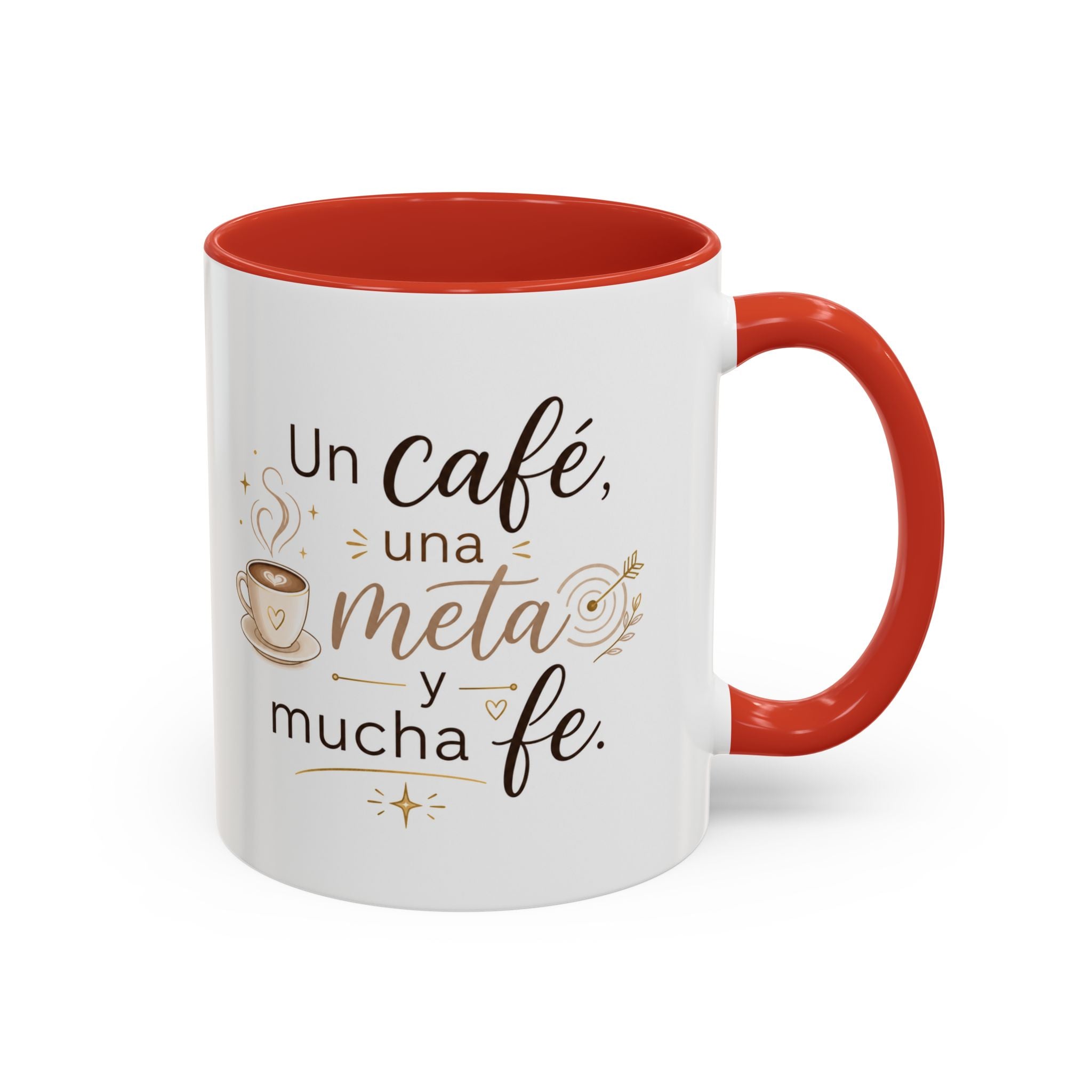 Inspirational Ceramic Mug — “A Coffee, a Goal, and a Lot of Faith,” Motivational Mug Available in 11 oz and 15 oz, Multiple Colors, Gift for Dreamers, Entrepreneurs, and Coffee Lovers, Shipping...