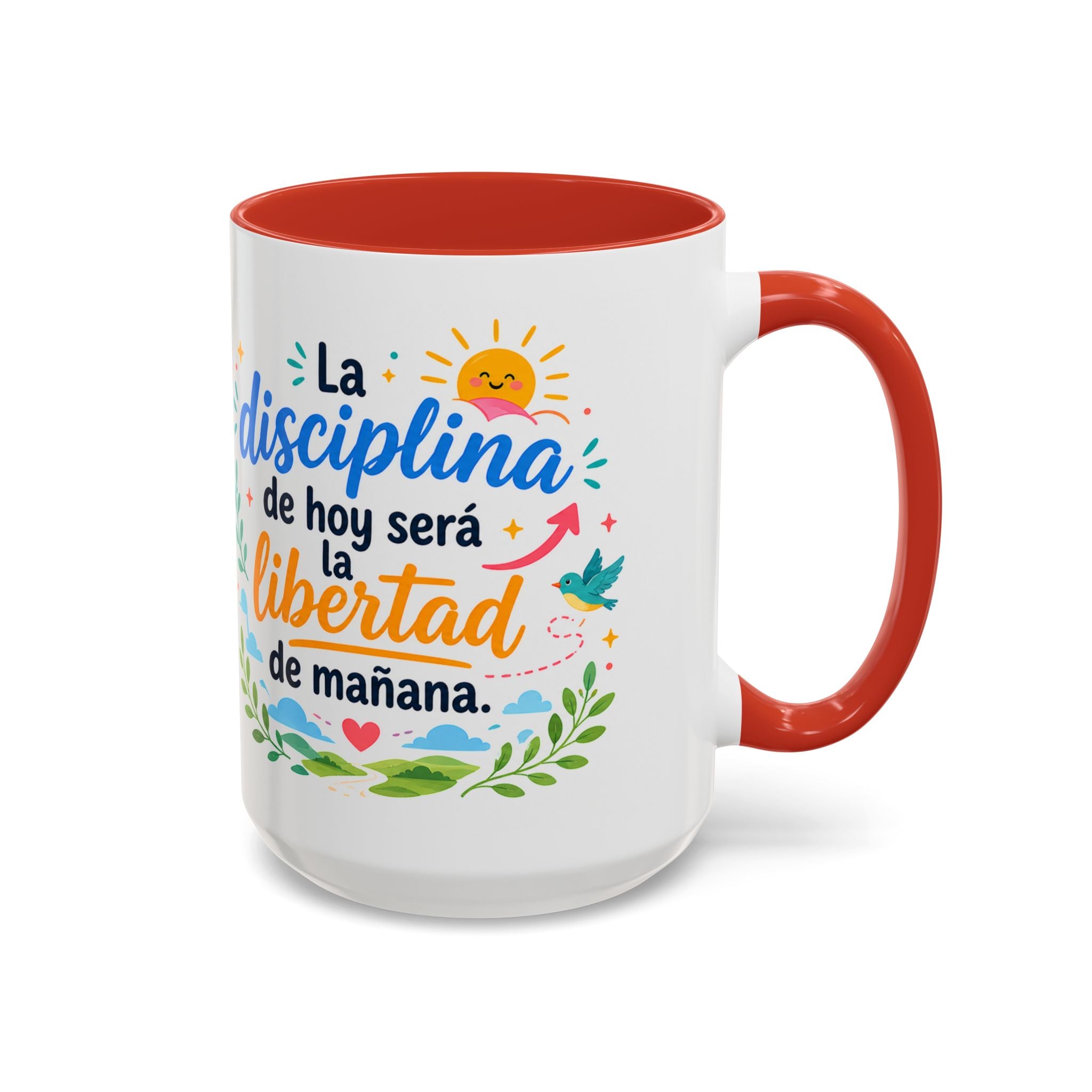 Inspirational Ceramic Mug — “The Discipline of Today Will Be the Freedom of Tomorrow,” Motivational Coffee Cup Available in 11 oz and 15 oz, Ideal Gift for Students, Teachers and Office Desks,...