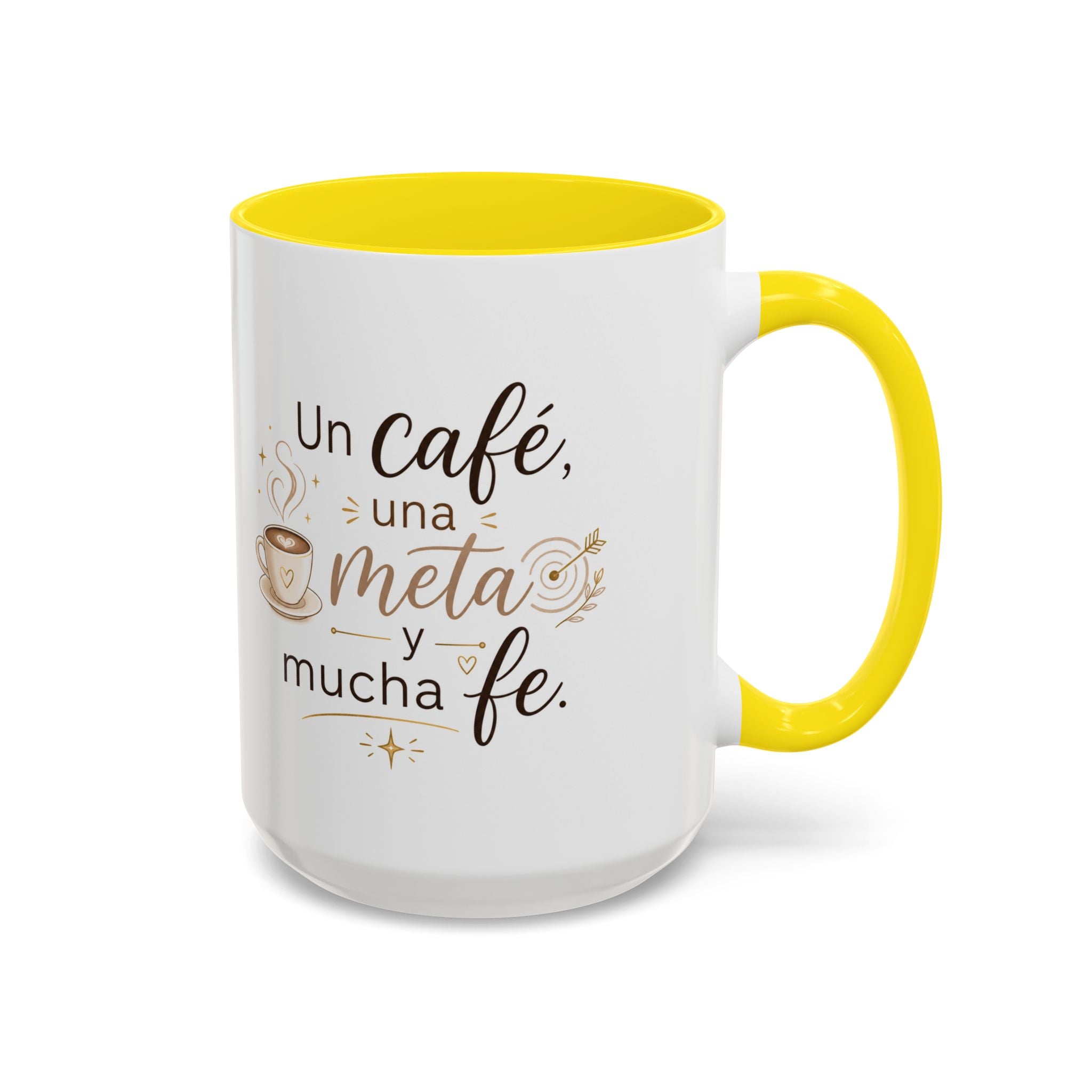 Inspirational Ceramic Mug — “A Coffee, a Goal, and a Lot of Faith,” Motivational Mug Available in 11 oz and 15 oz, Multiple Colors, Gift for Dreamers, Entrepreneurs, and Coffee Lovers, Shipping...