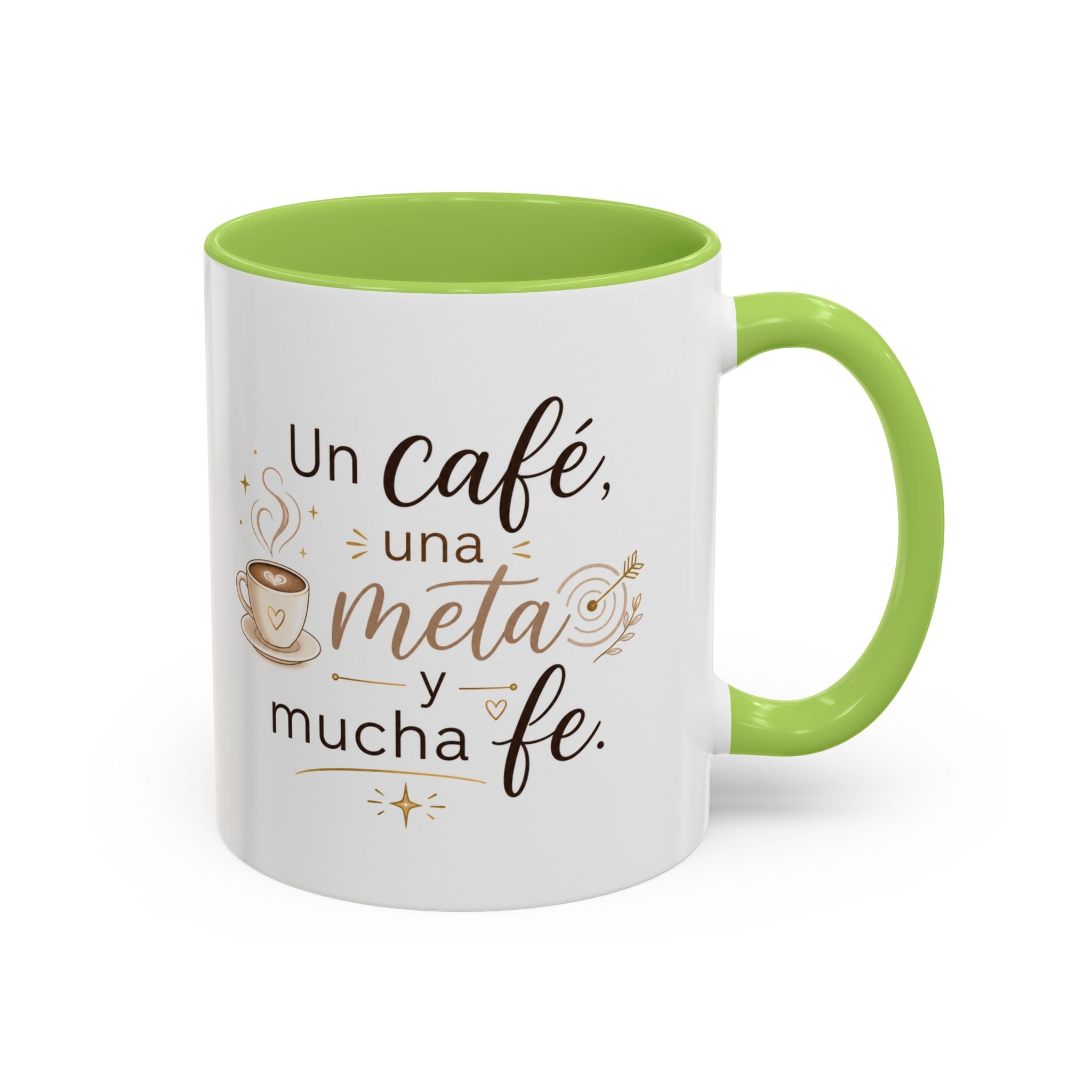 Inspirational Ceramic Mug — “A Coffee, a Goal, and a Lot of Faith,” Motivational Mug Available in 11 oz and 15 oz, Multiple Colors, Gift for Dreamers, Entrepreneurs, and Coffee Lovers, Shipping...