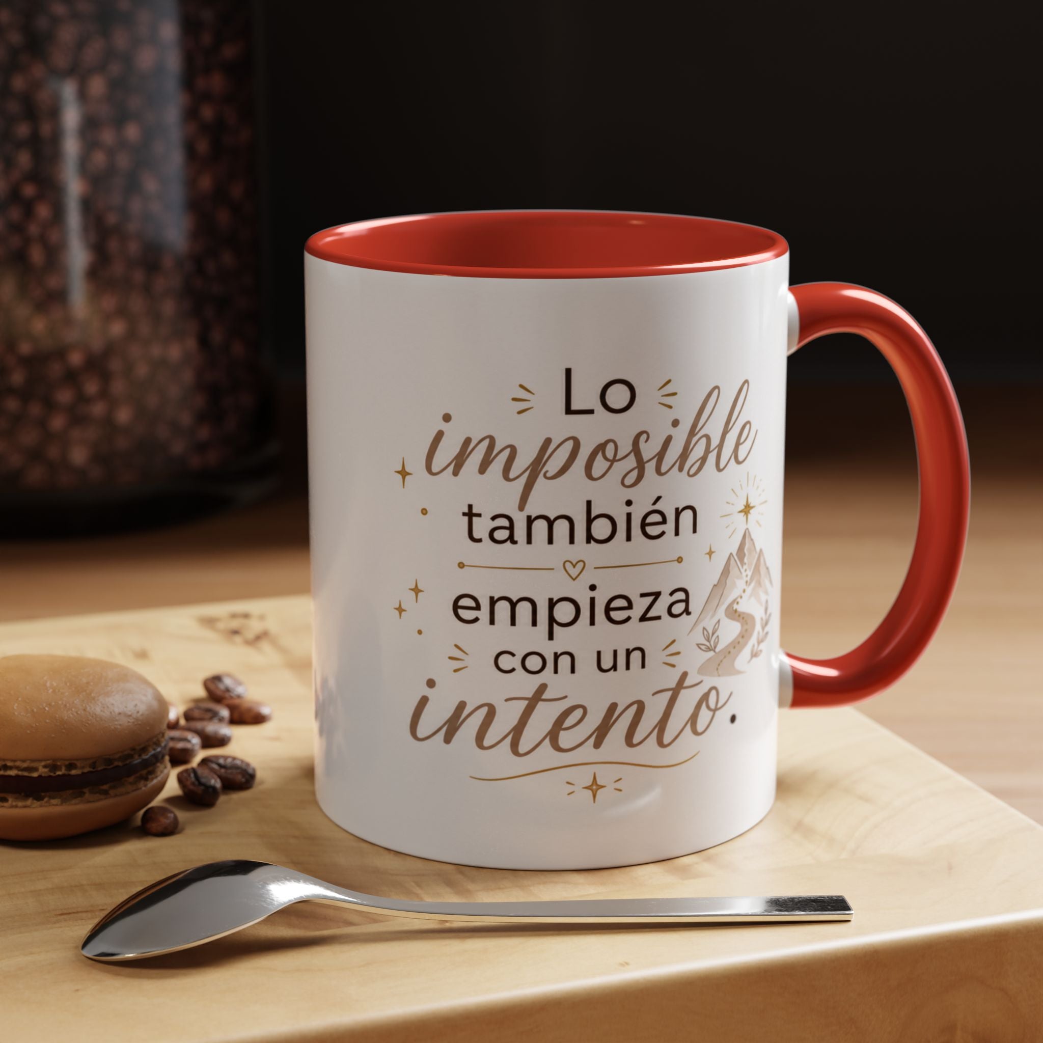 Taza de Cerámica Inspiradora — "Incluso lo imposible comienza con un intento", Taza Motivacional Disponible en 11 oz y 15 oz, Disponible en Múltiples Colores, Regalo Ideal para Emprendedores, Estudiantes y...