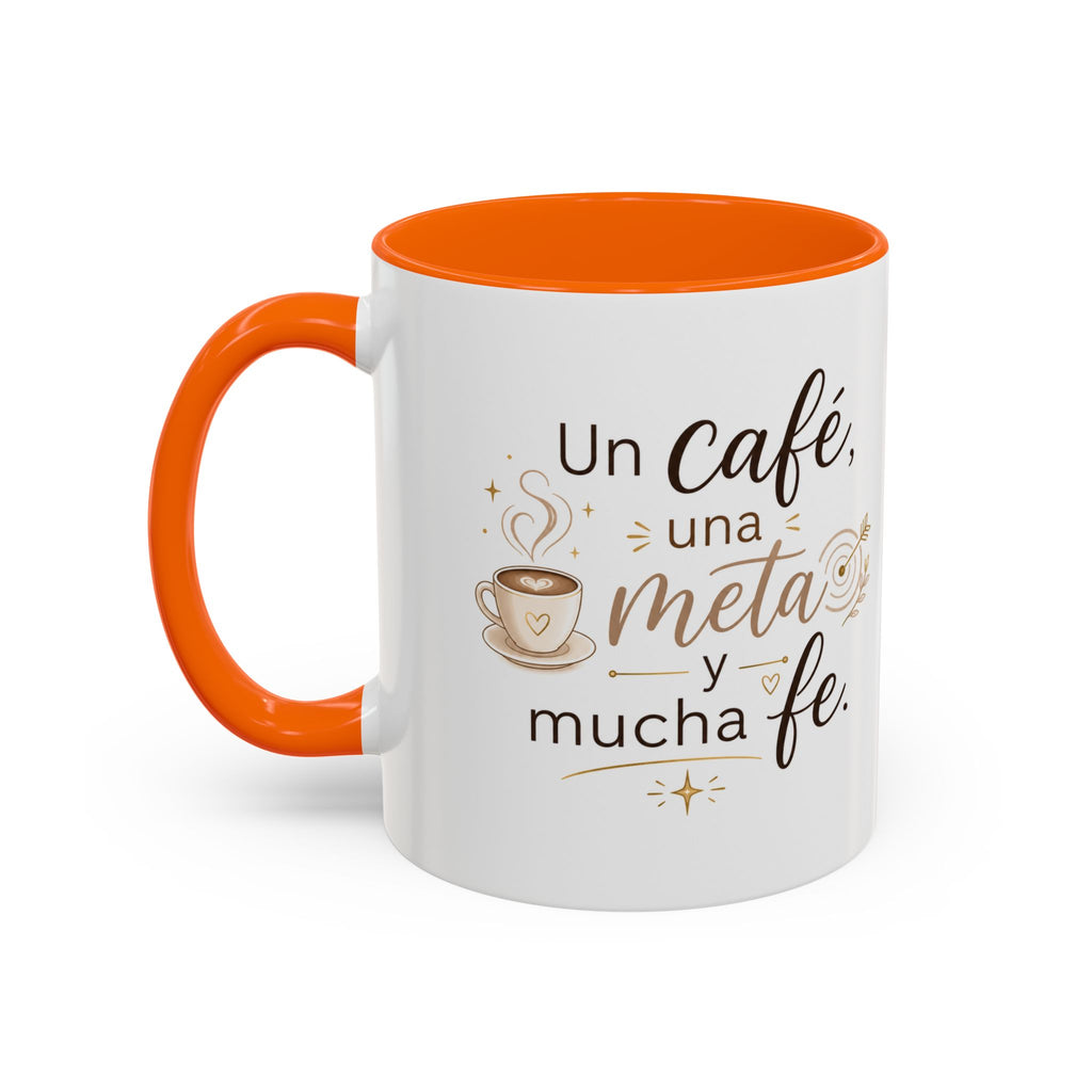 Inspirational Ceramic Mug — “A Coffee, a Goal, and a Lot of Faith,” Motivational Mug Available in 11 oz and 15 oz, Multiple Colors, Gift for Dreamers, Entrepreneurs, and Coffee Lovers, Shipping...