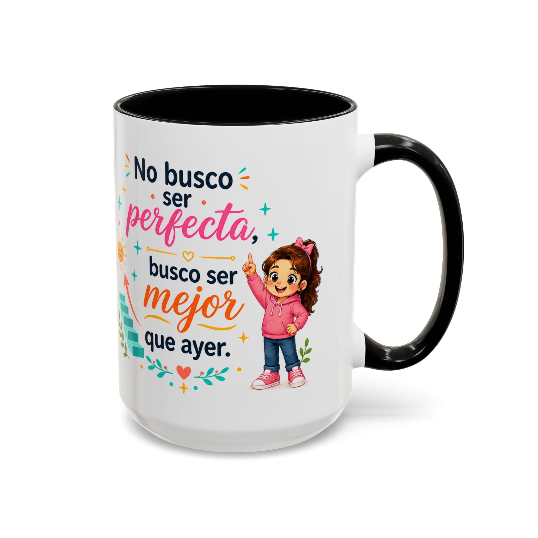 Taza de cerámica inspiradora para niñas — Taza con cita motivadora "Mejor que ayer", disponible en 11 oz y 15 oz, varios colores, regalo para mujeres y estudiantes, envío incluido
