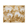 Gold Orchid Acrylic Wall Art Panel  Elegant Luxe Floral Wall Decor, Modern Decoration for Living Room, Bedroom or Office, Available in 14" x 11" and 20" x 16", Shipping Included in the Price