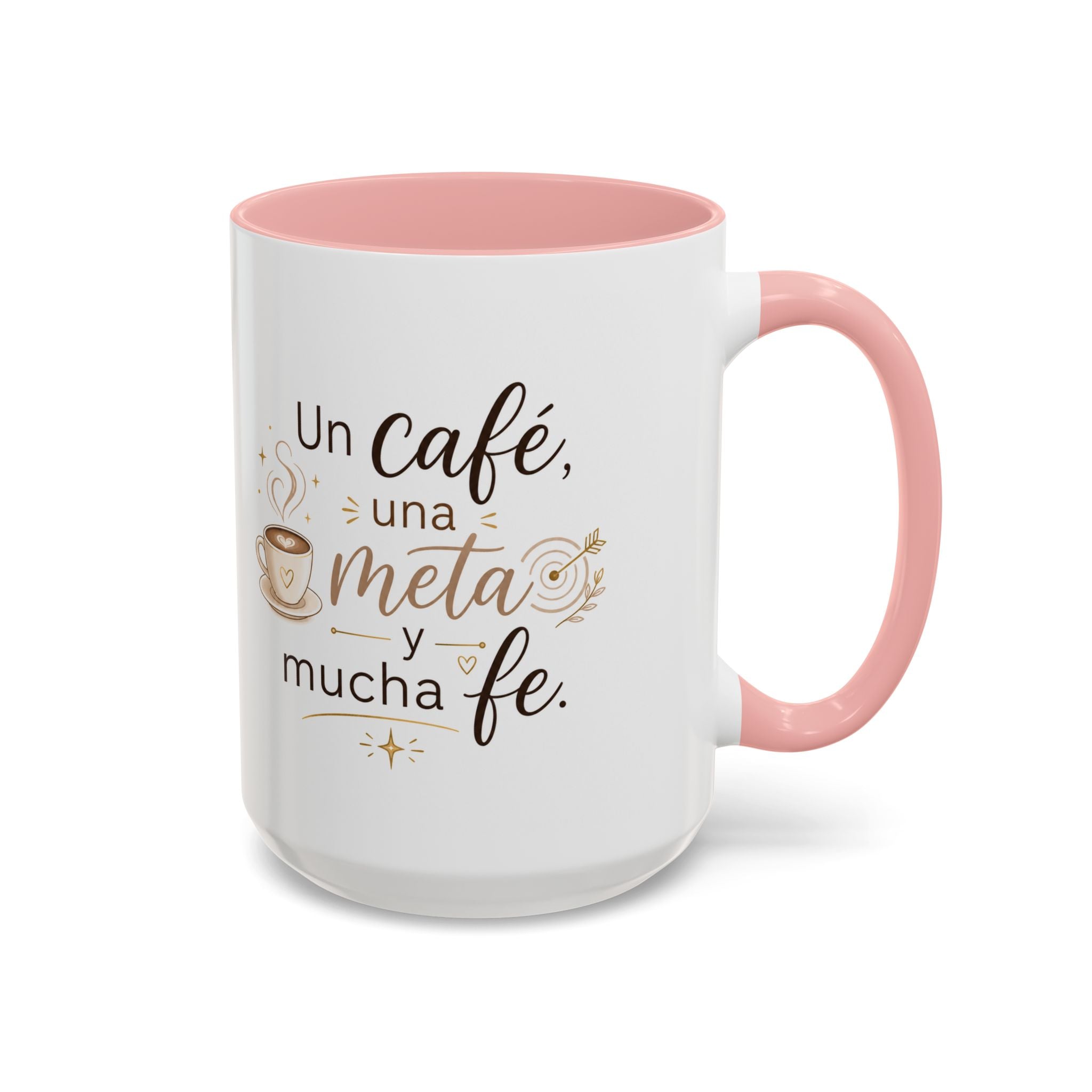 Inspirational Ceramic Mug — “A Coffee, a Goal, and a Lot of Faith,” Motivational Mug Available in 11 oz and 15 oz, Multiple Colors, Gift for Dreamers, Entrepreneurs, and Coffee Lovers, Shipping...