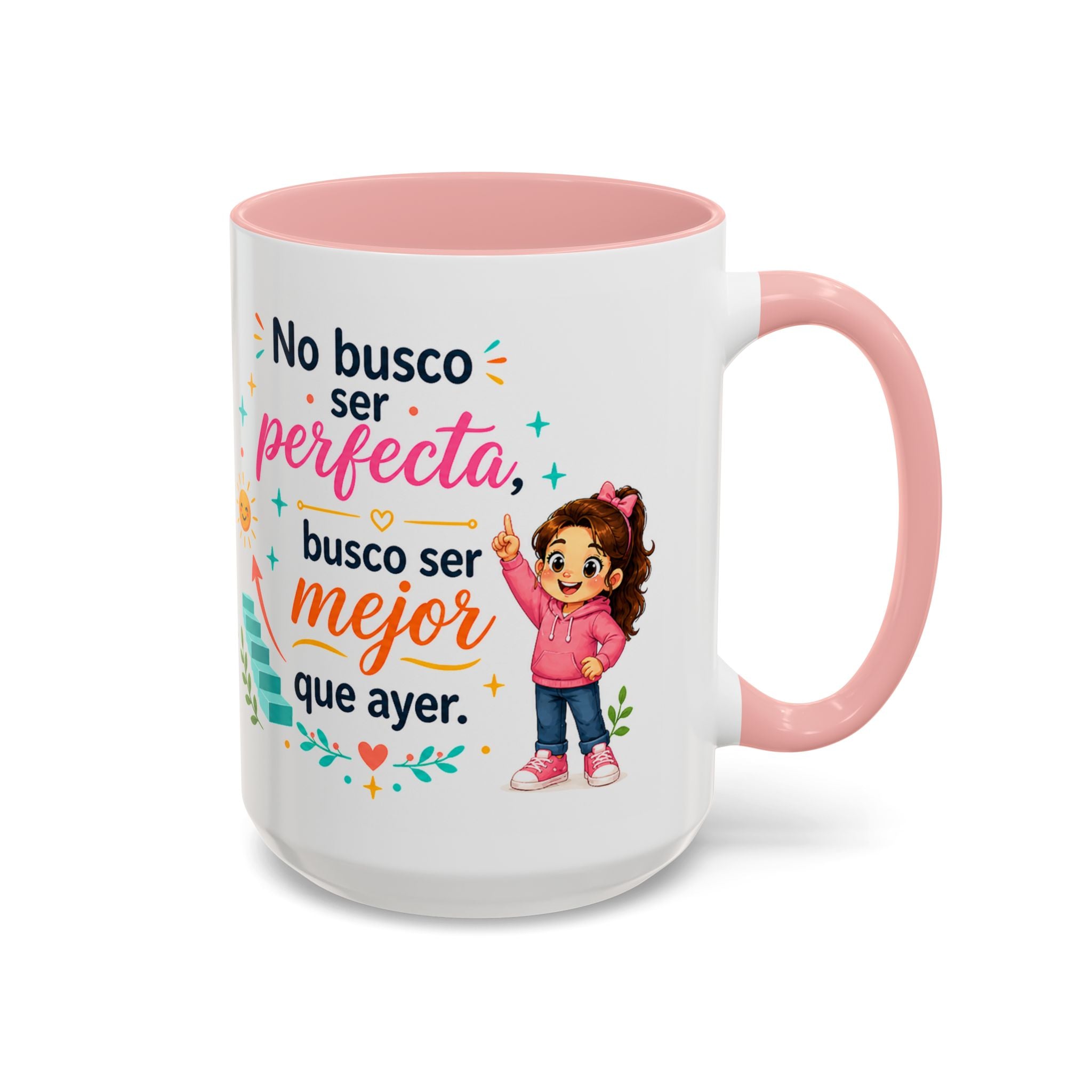 Taza de cerámica inspiradora para niñas — Taza con cita motivadora "Mejor que ayer", disponible en 11 oz y 15 oz, varios colores, regalo para mujeres y estudiantes, envío incluido
