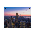 New York City Sunset Acrylic Wall Art Panel, Premium NYC Skyline Home Décor, Modern Cityscape Acrylic Print with Stand-Off Mounting, Available in 14x11 and 20x16, Shipping Included