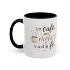 Inspirational Ceramic Mug — “A Coffee, a Goal, and a Lot of Faith,” Motivational Mug Available in 11 oz and 15 oz, Multiple Colors, Gift for Dreamers, Entrepreneurs, and Coffee Lovers, Shipping...