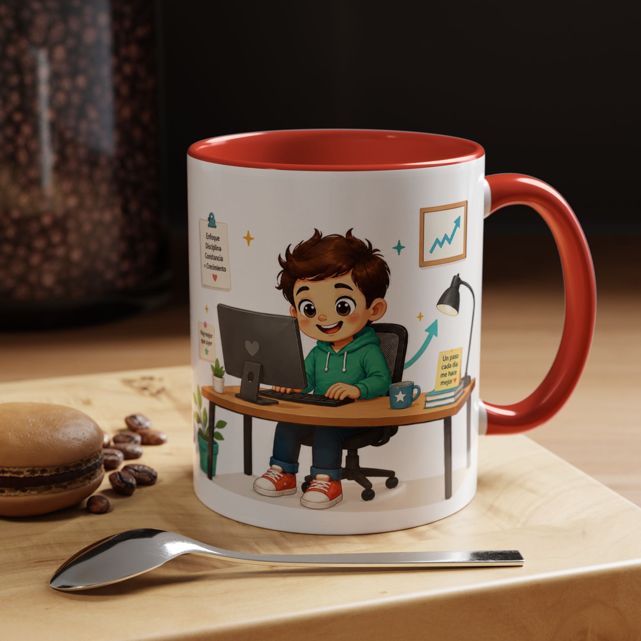 Inspirational Ceramic Mug for Boys — “I’m Not Looking to Be Perfect, I’m Looking to Be Better Than Yesterday,” Motivational Mug Available in 11 oz and 15 oz, Multiple Colors, Gift for Men, Boys, and...