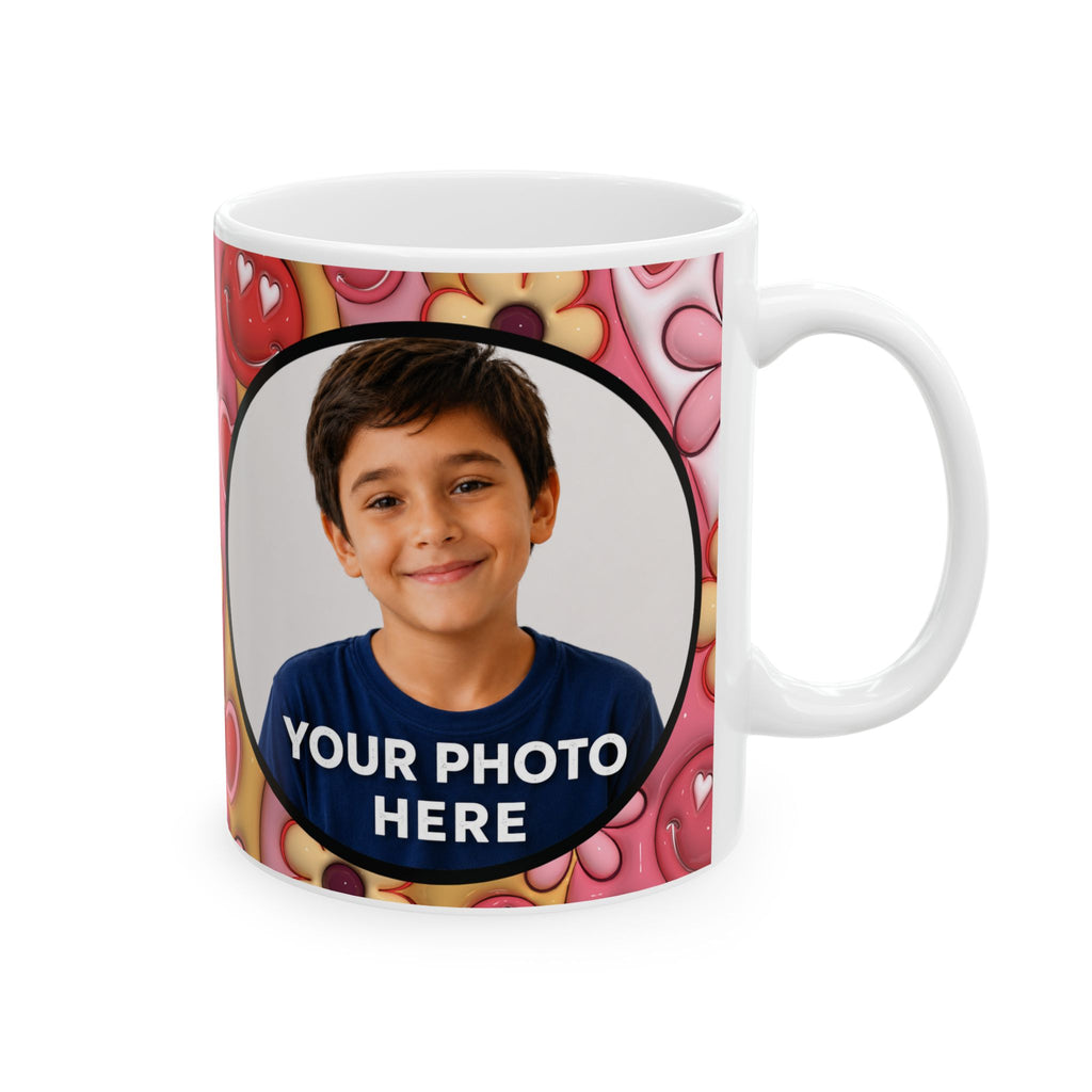 Personalized Ceramic Birthday Mug with Photo and Name — “Happy Birthday” Design, Available in 11 oz and 15 oz, Special Gift for Women, Friend, Mom, Wife, or Daughter, Shipping Included in the Price...