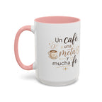 Inspirational Ceramic Mug — “A Coffee, a Goal, and a Lot of Faith,” Motivational Mug Available in 11 oz and 15 oz, Multiple Colors, Gift for Dreamers, Entrepreneurs, and Coffee Lovers, Shipping...