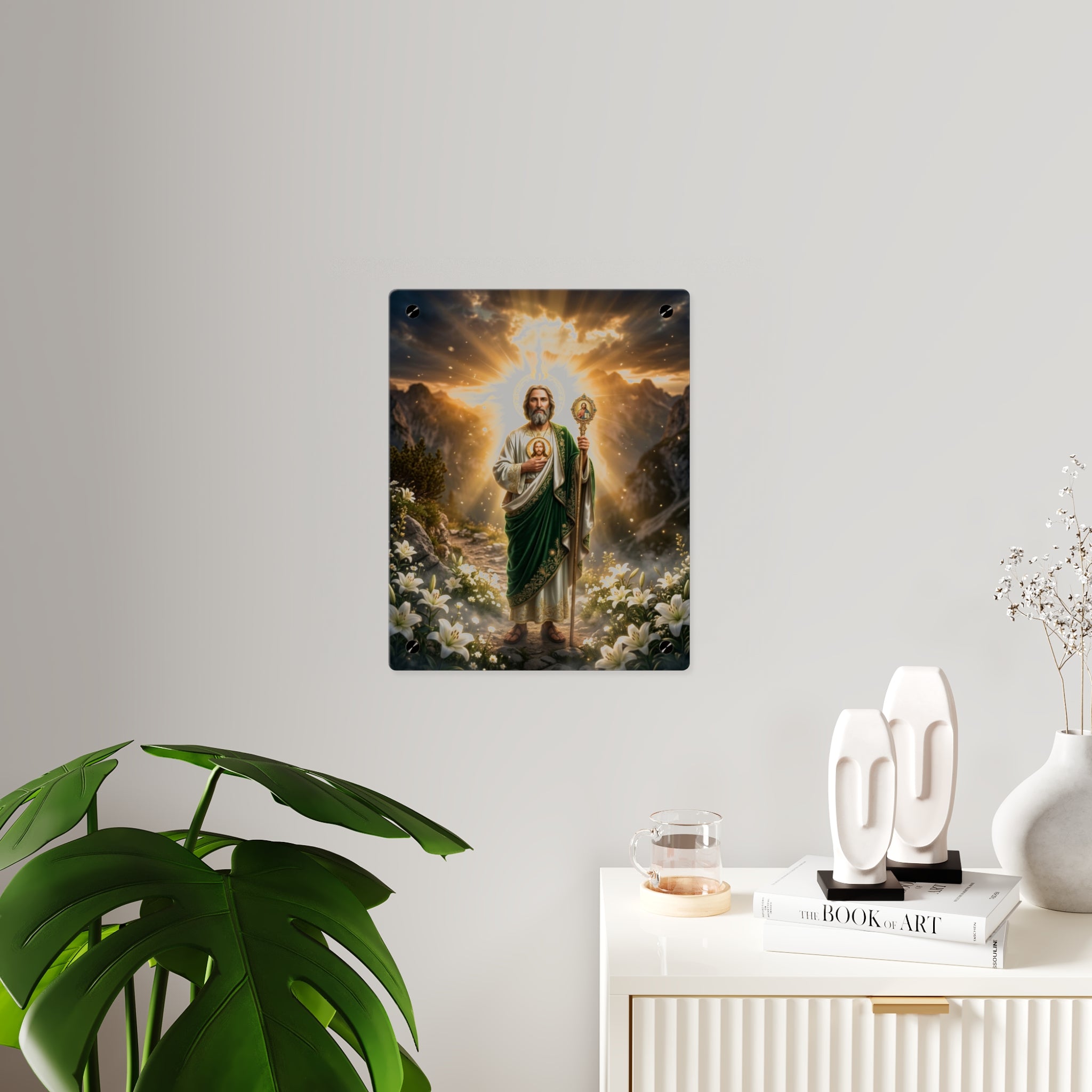 Saint Jude Thaddeus Acrylic Wall Art, Catholic Religious Home Décor, Available in 11"x14" and 16"x20", Shipping Included