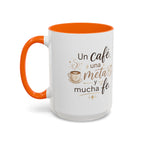 Inspirational Ceramic Mug — “A Coffee, a Goal, and a Lot of Faith,” Motivational Mug Available in 11 oz and 15 oz, Multiple Colors, Gift for Dreamers, Entrepreneurs, and Coffee Lovers, Shipping...