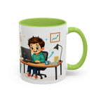 Taza de cerámica inspiradora para niños — "No busco ser perfecto, busco ser mejor que ayer", taza motivacional disponible en 11 y 15 oz, varios colores, regalo para hombres, niños y...