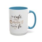 Inspirational Ceramic Mug — “A Coffee, a Goal, and a Lot of Faith,” Motivational Mug Available in 11 oz and 15 oz, Multiple Colors, Gift for Dreamers, Entrepreneurs, and Coffee Lovers, Shipping...