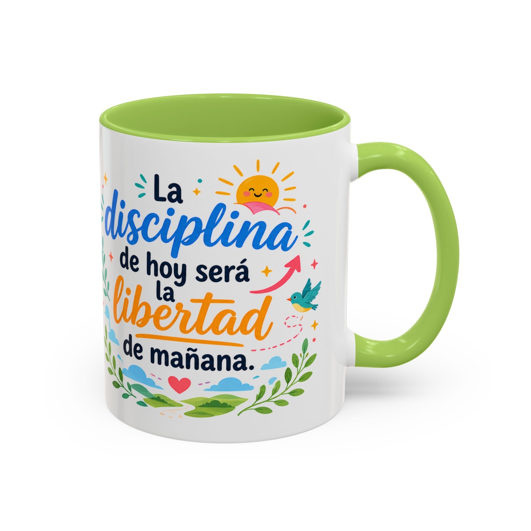 Inspirational Ceramic Mug — “The Discipline of Today Will Be the Freedom of Tomorrow,” Motivational Coffee Cup Available in 11 oz and 15 oz, Ideal Gift for Students, Teachers and Office Desks,...