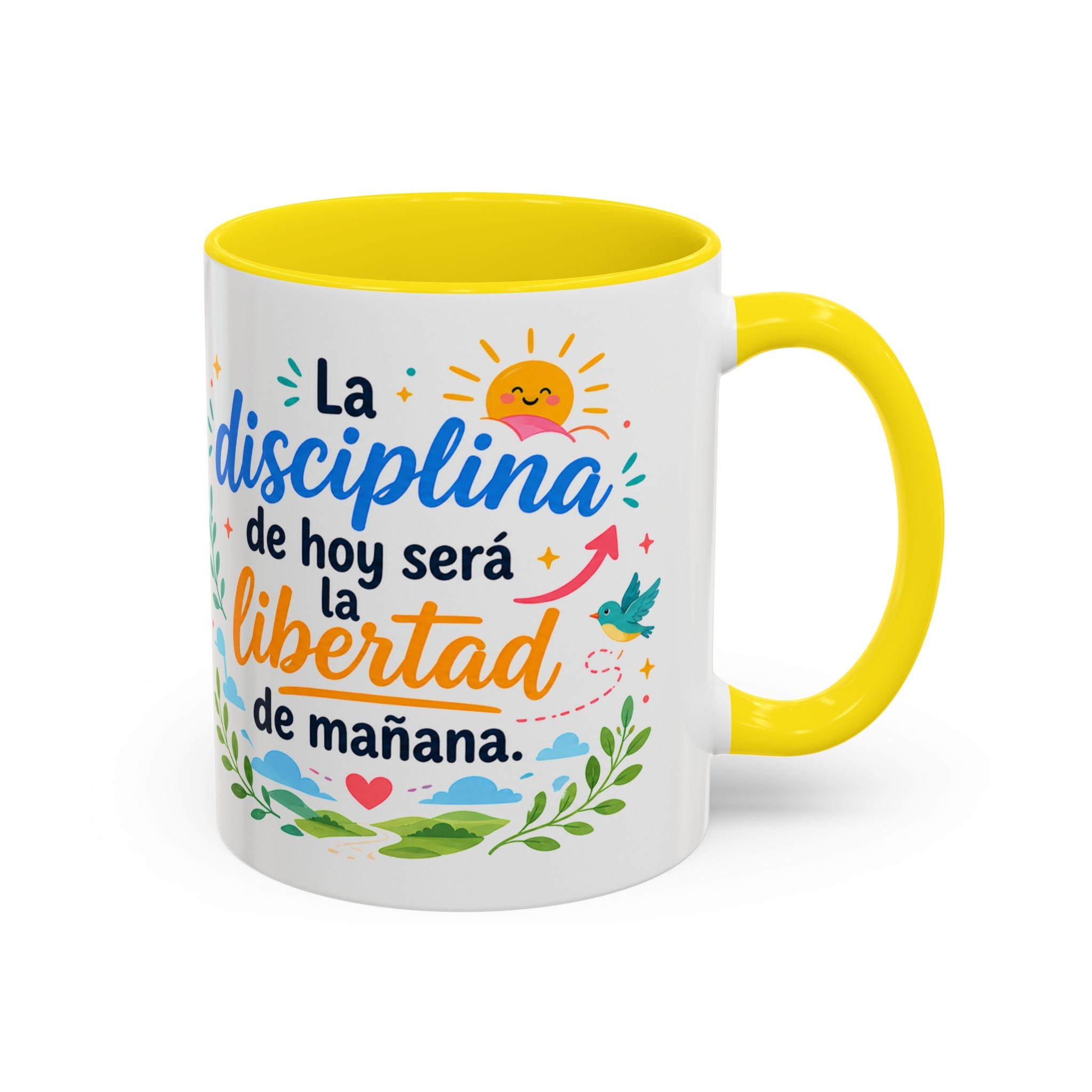 Inspirational Ceramic Mug — “The Discipline of Today Will Be the Freedom of Tomorrow,” Motivational Coffee Cup Available in 11 oz and 15 oz, Ideal Gift for Students, Teachers and Office Desks,...