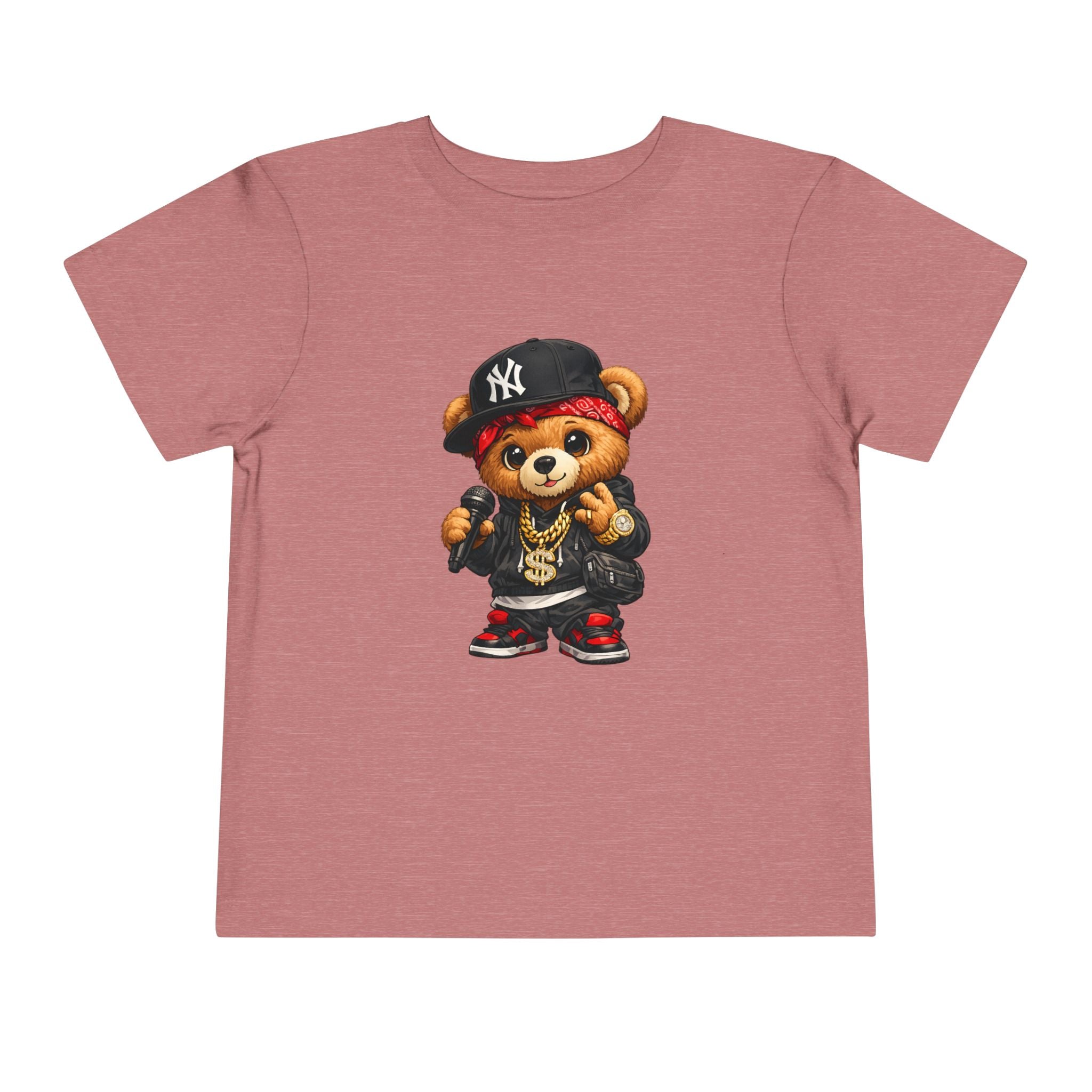 Hip Hop Teddy Toddler Tee — Cute Rapper Bear Graphic Shirt