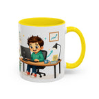 Taza de cerámica inspiradora para niños — "No busco ser perfecto, busco ser mejor que ayer", taza motivacional disponible en 11 y 15 oz, varios colores, regalo para hombres, niños y...