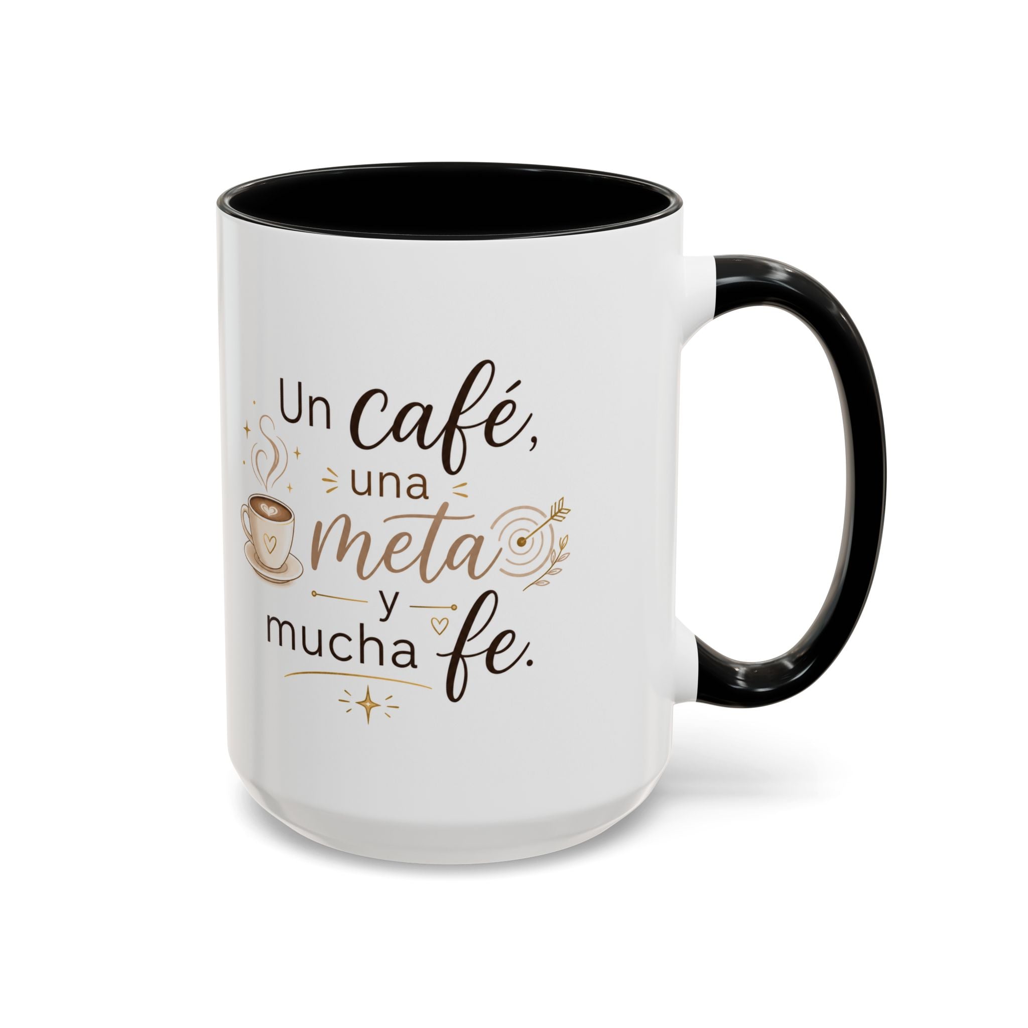 Inspirational Ceramic Mug — “A Coffee, a Goal, and a Lot of Faith,” Motivational Mug Available in 11 oz and 15 oz, Multiple Colors, Gift for Dreamers, Entrepreneurs, and Coffee Lovers, Shipping...