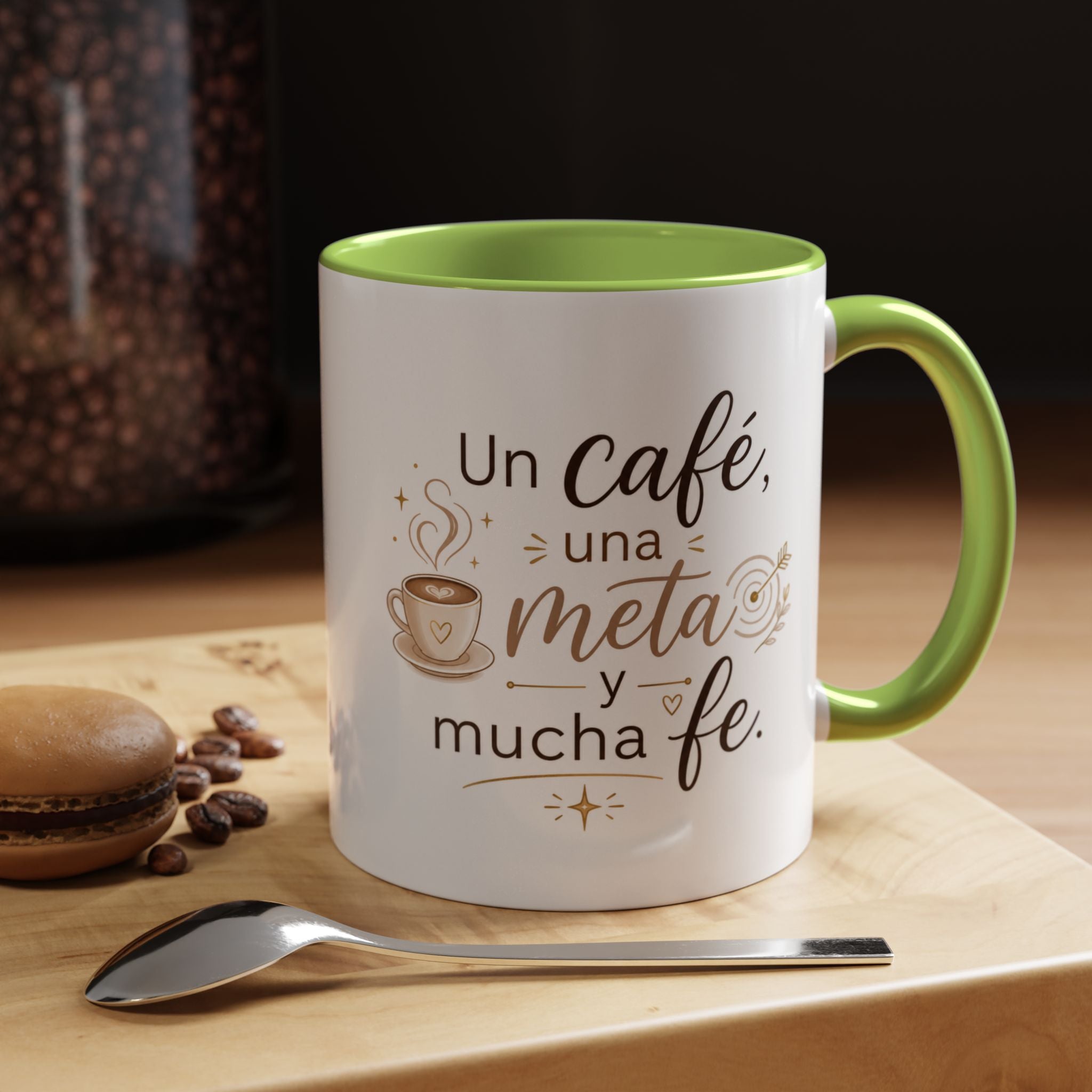 Inspirational Ceramic Mug — “A Coffee, a Goal, and a Lot of Faith,” Motivational Mug Available in 11 oz and 15 oz, Multiple Colors, Gift for Dreamers, Entrepreneurs, and Coffee Lovers, Shipping...