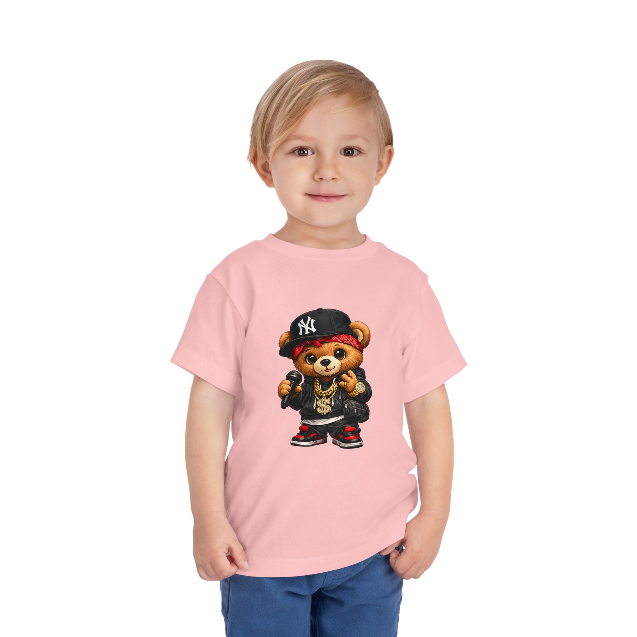 Hip Hop Teddy Toddler Tee — Cute Rapper Bear Graphic Shirt