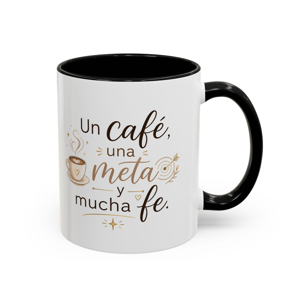 Inspirational Ceramic Mug — “A Coffee, a Goal, and a Lot of Faith,” Motivational Mug Available in 11 oz and 15 oz, Multiple Colors, Gift for Dreamers, Entrepreneurs, and Coffee Lovers, Shipping...