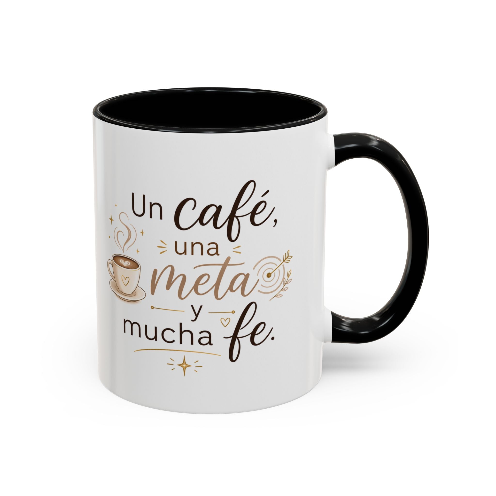 Inspirational Ceramic Mug — “A Coffee, a Goal, and a Lot of Faith,” Motivational Mug Available in 11 oz and 15 oz, Multiple Colors, Gift for Dreamers, Entrepreneurs, and Coffee Lovers, Shipping...