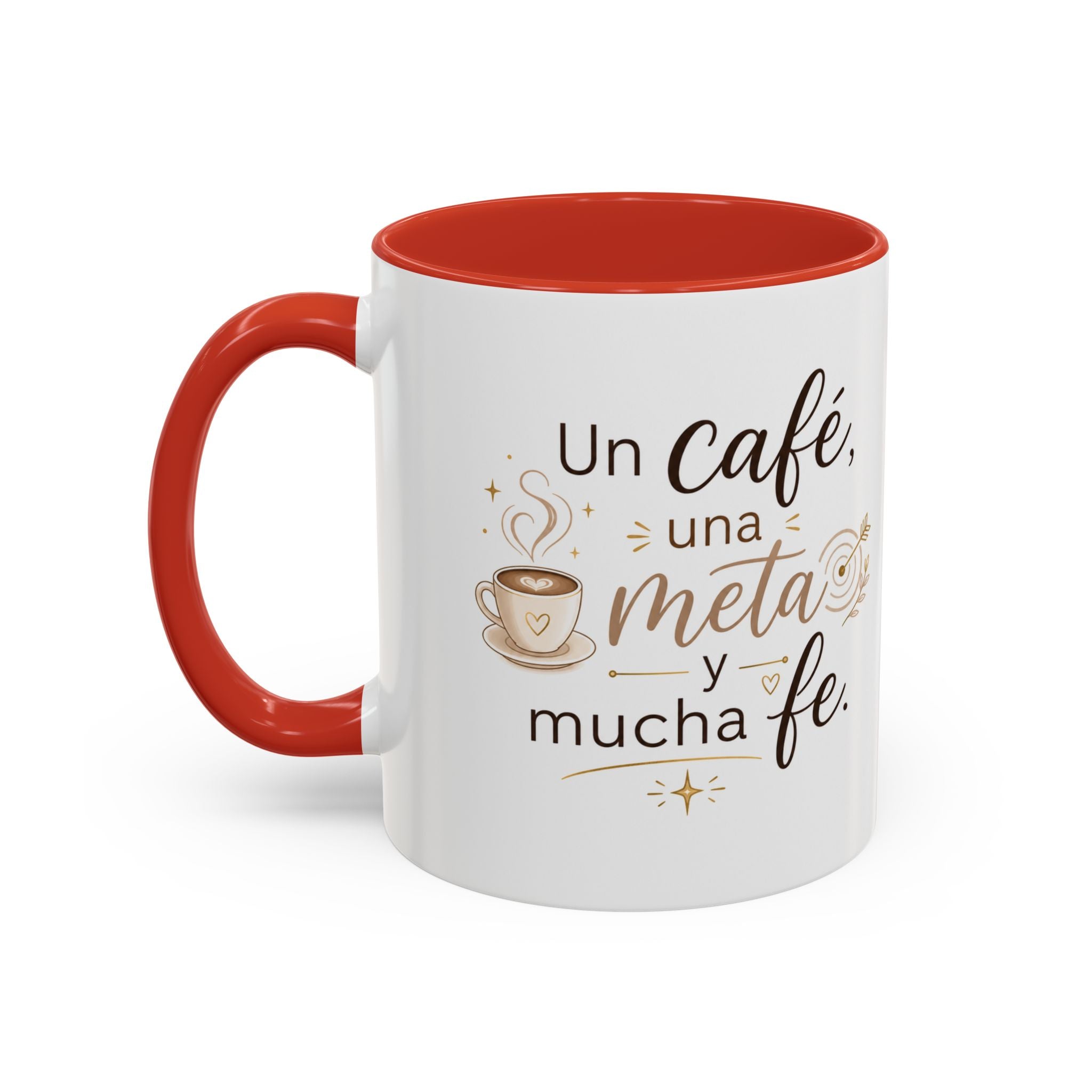 Inspirational Ceramic Mug — “A Coffee, a Goal, and a Lot of Faith,” Motivational Mug Available in 11 oz and 15 oz, Multiple Colors, Gift for Dreamers, Entrepreneurs, and Coffee Lovers, Shipping...