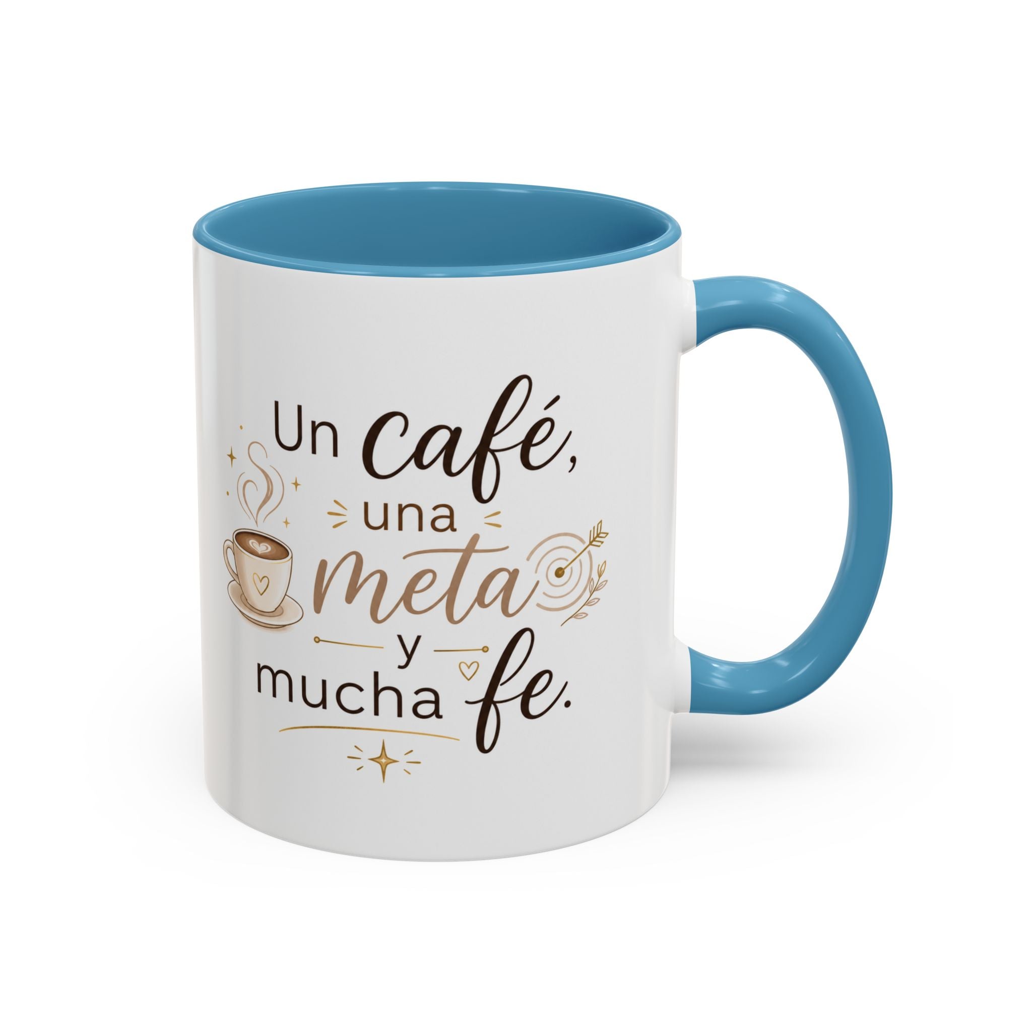 Inspirational Ceramic Mug — “A Coffee, a Goal, and a Lot of Faith,” Motivational Mug Available in 11 oz and 15 oz, Multiple Colors, Gift for Dreamers, Entrepreneurs, and Coffee Lovers, Shipping...