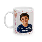 Personalized Ceramic Birthday Mug with Photo and Name — “Happy Birthday” Design, Available in 11 oz and 15 oz, Ideal Gift for Women, Friend, Mom, Wife, or Daughter, Shipping Included in the Price...