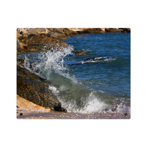 Coastal Wave Acrylic Wall Art Panel, Ocean Surf Splash Photography Print, Premium Beach Acrylic Décor, Available in 14x11 and 20x16, Shipping Included