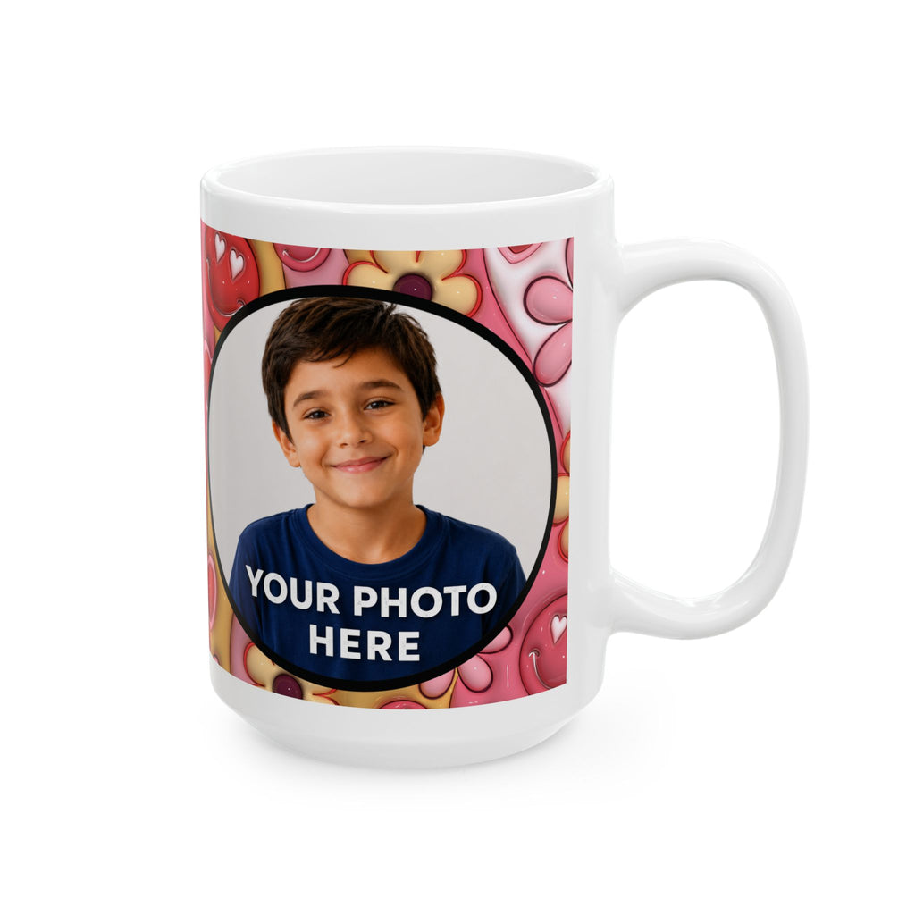 Personalized Ceramic Birthday Mug with Photo and Name — “Happy Birthday” Design, Available in 11 oz and 15 oz, Special Gift for Women, Friend, Mom, Wife, or Daughter, Shipping Included in the Price...