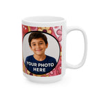 Personalized Ceramic Birthday Mug with Photo and Name — “Happy Birthday” Design, Available in 11 oz and 15 oz, Special Gift for Women, Friend, Mom, Wife, or Daughter, Shipping Included in the Price...