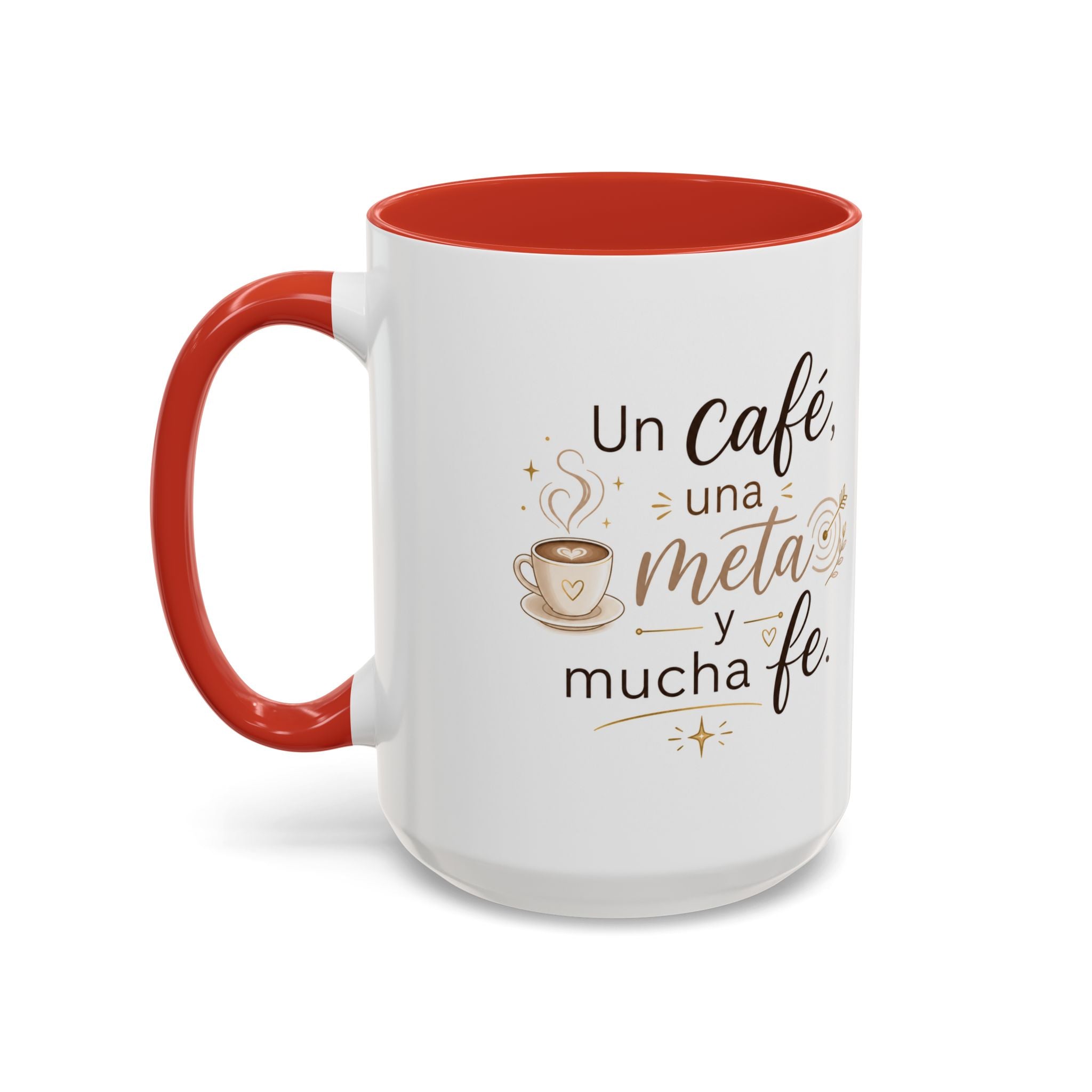 Inspirational Ceramic Mug — “A Coffee, a Goal, and a Lot of Faith,” Motivational Mug Available in 11 oz and 15 oz, Multiple Colors, Gift for Dreamers, Entrepreneurs, and Coffee Lovers, Shipping...