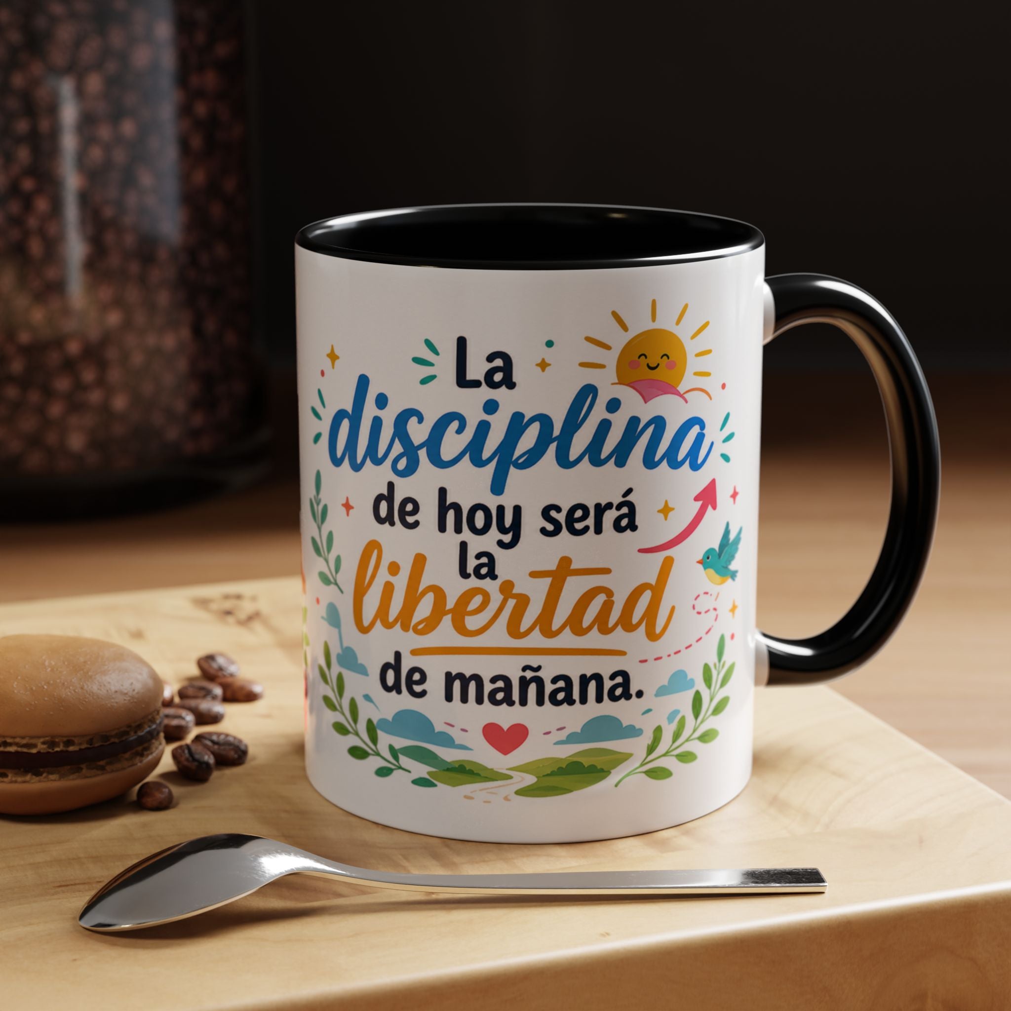 Inspirational Ceramic Mug — “The Discipline of Today Will Be the Freedom of Tomorrow,” Motivational Coffee Cup Available in 11 oz and 15 oz, Ideal Gift for Students, Teachers and Office Desks,...