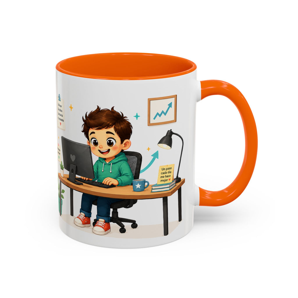 Taza de cerámica inspiradora para niños — "No busco ser perfecto, busco ser mejor que ayer", taza motivacional disponible en 11 y 15 oz, varios colores, regalo para hombres, niños y...