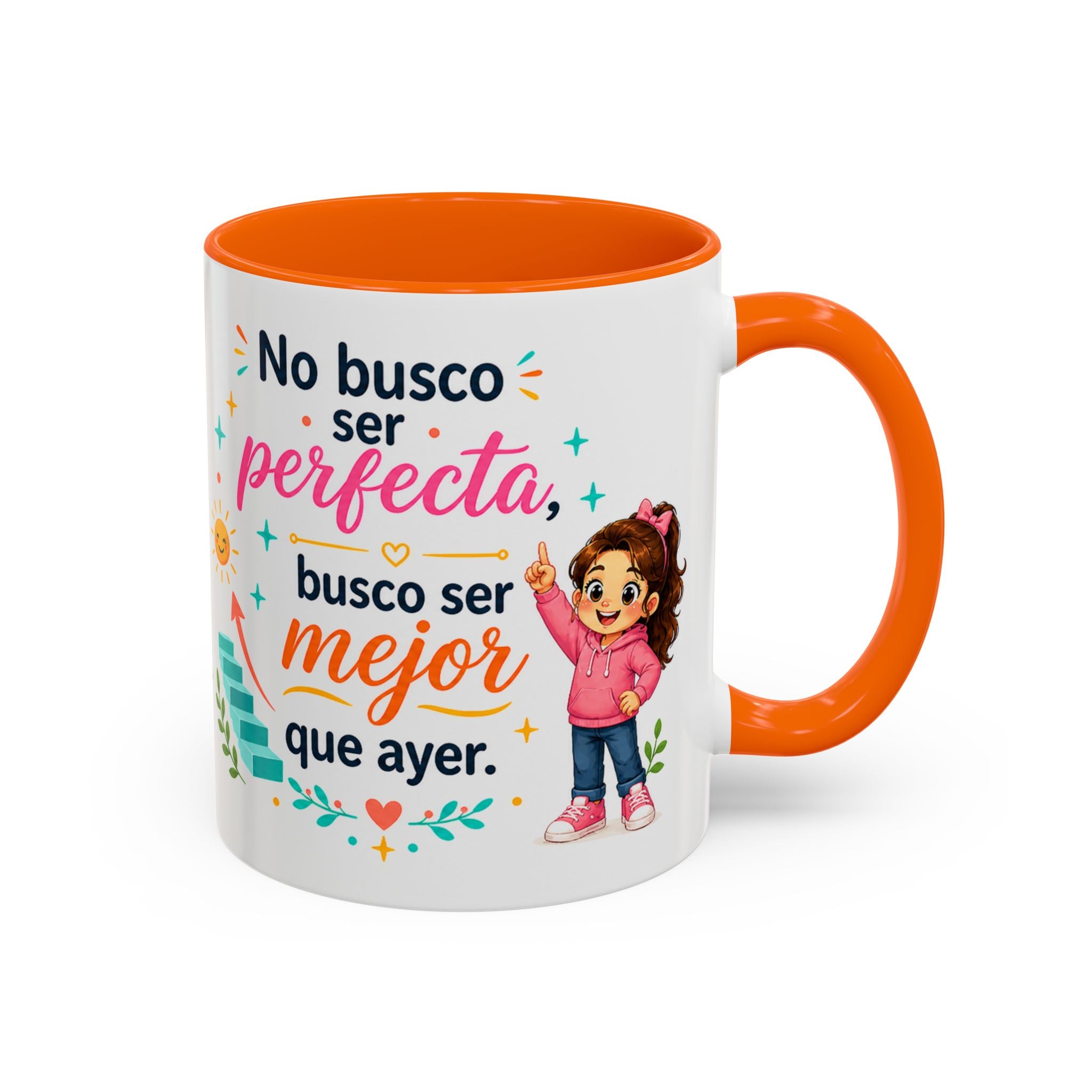 Inspirational Ceramic Mug for Girls — “Better Than Yesterday” Motivational Quote Cup, Available in 11 oz and 15 oz, Multiple Colors, Gift for Women and Students, Shipping Included